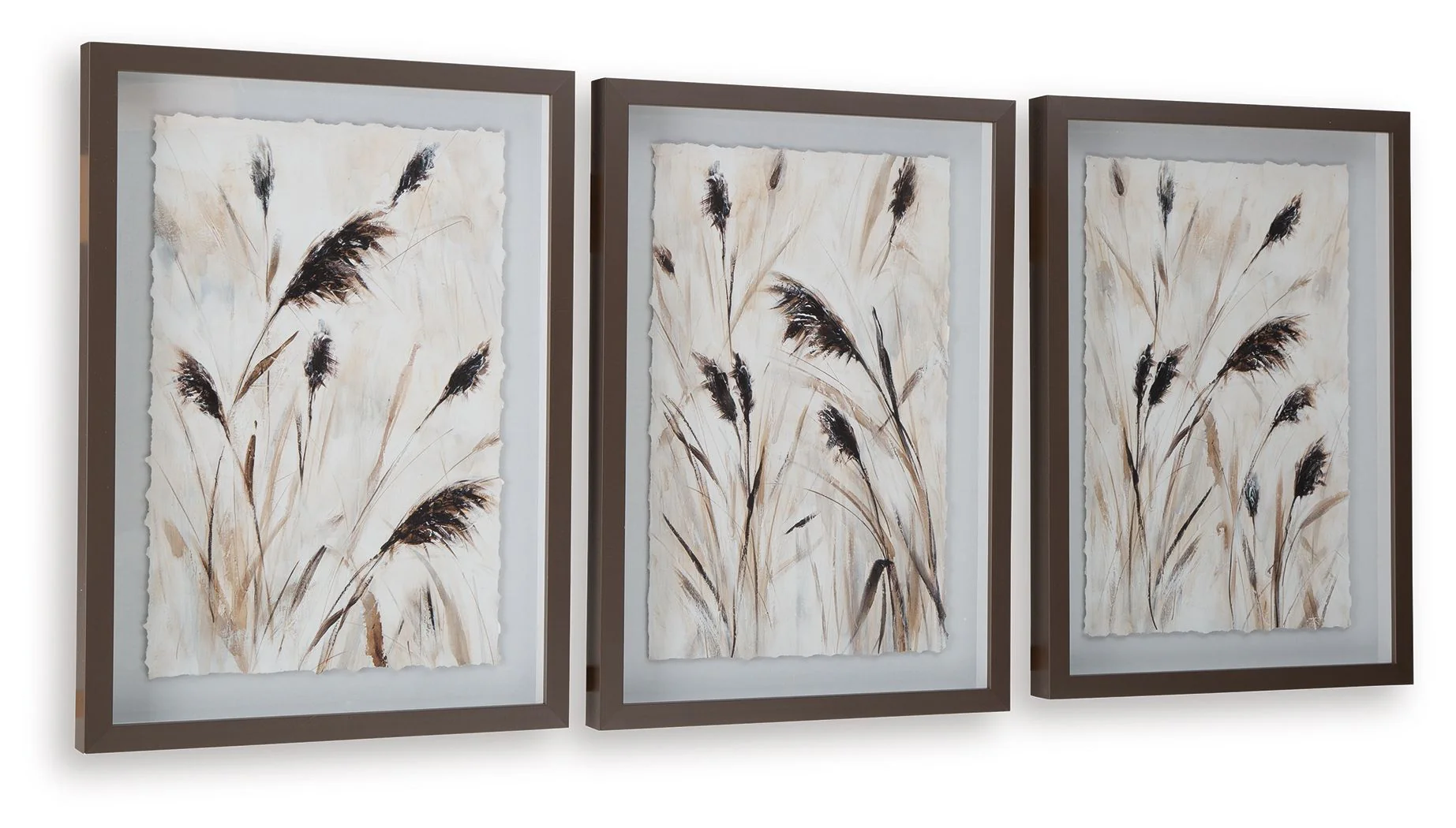 Honslow - Wall Art Set (Set of 3) - Brown / Black / White
