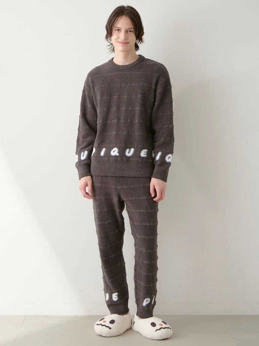 Night & Sweets MENS Baby Moco Pique Logo Jacquard Pullover