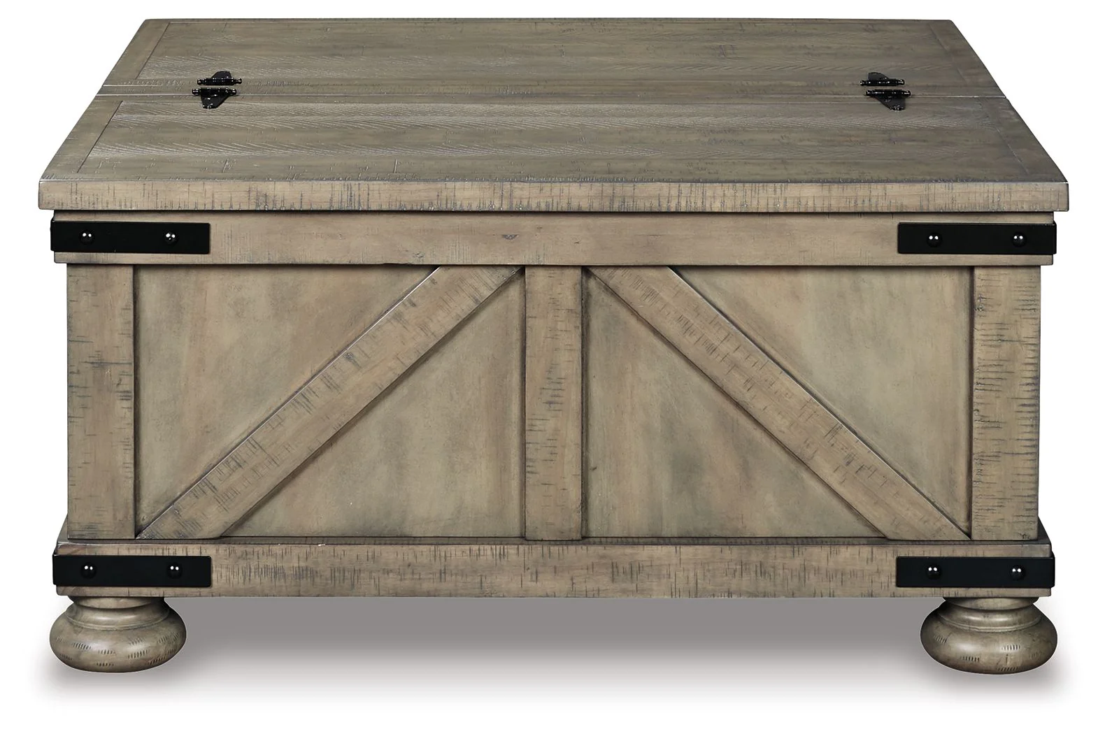 Aldwin - Cocktail Table With Storage - Square - Gray