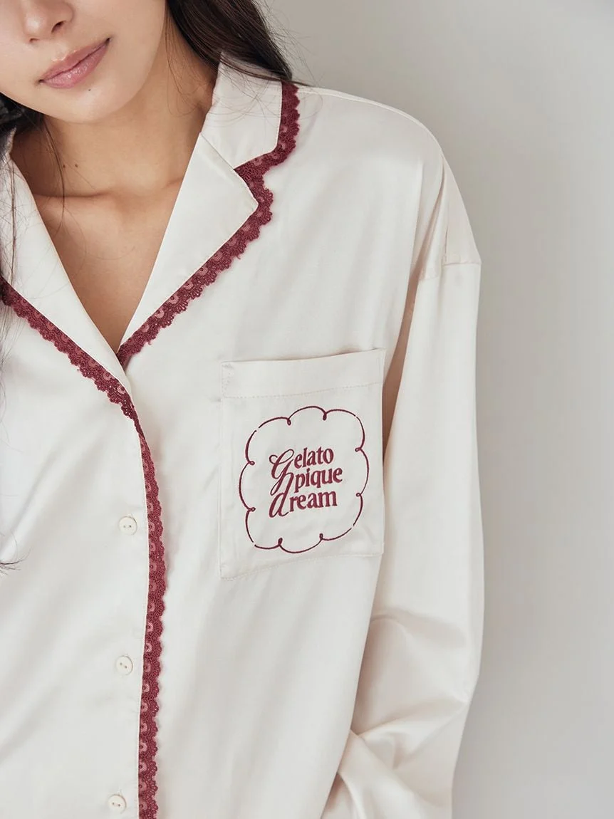 Satin Shirt With Lace