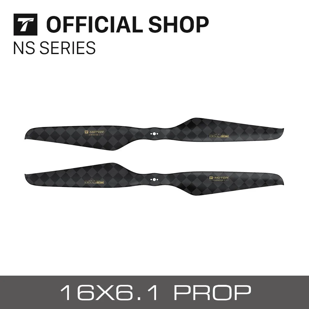 2Pcs T-MOTOR NS16*6.1 Propeller - Low Noise Big Carbon Fiber Agricultural Drone Propeller
