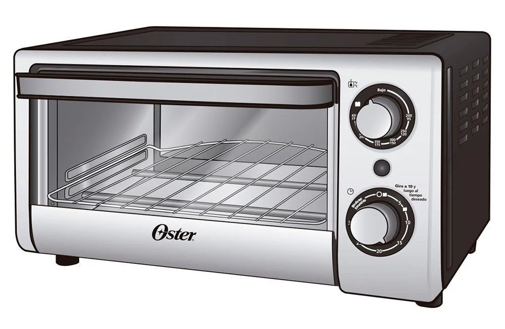 Oster TSSTTV10LTB 4 Slice Toaster Oven for 220/240 Volts