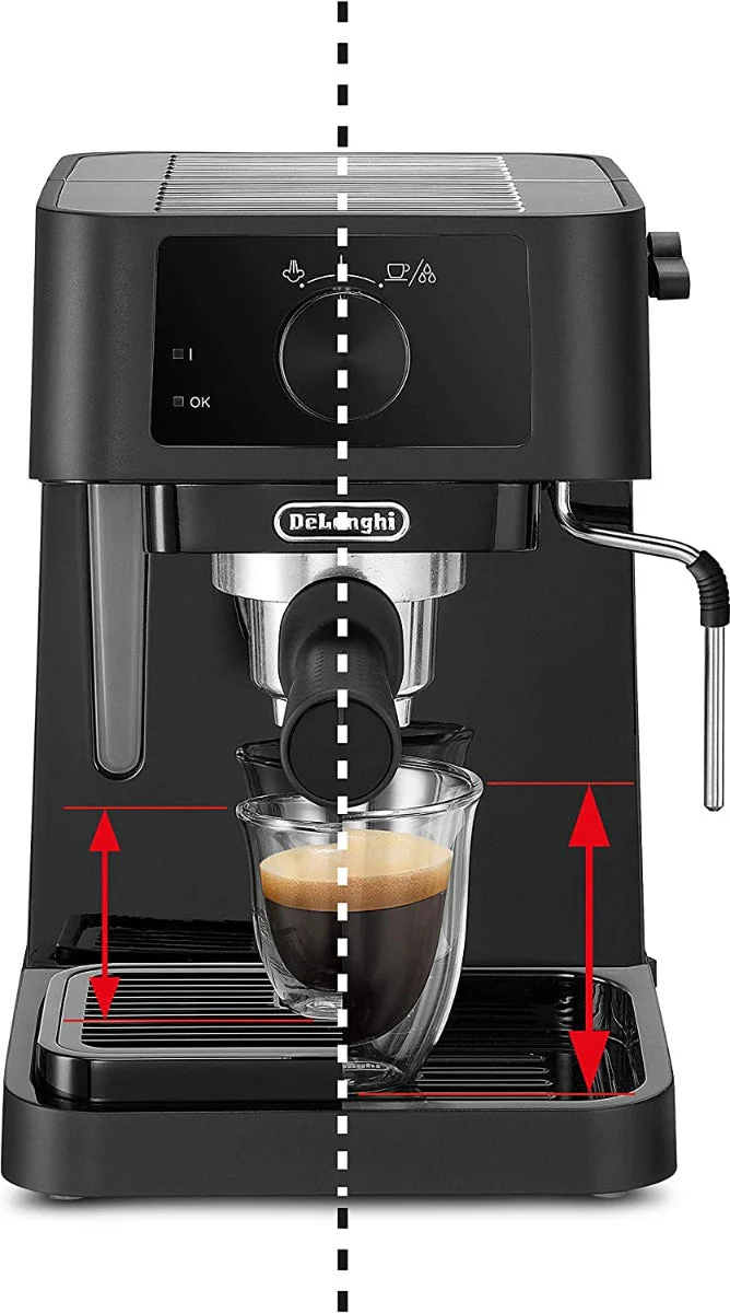 Delonghi 220 volt Expresso Cappuccino Barista Coffee Maker EC230BK  220v 240 volts 15 Bar with milk Frother 2 cup design