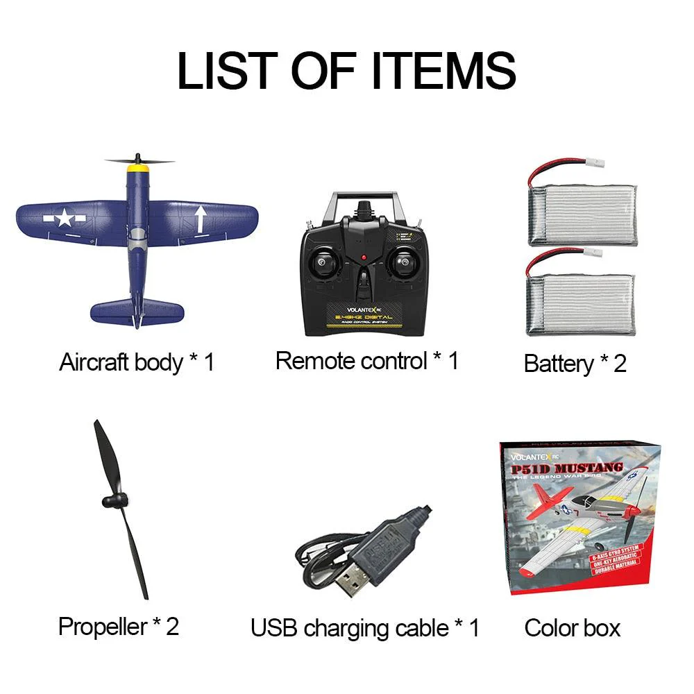 F4U Corsair RC Plane - EPP 761-8 400mm Wingspan RC Airplane One-key Aerobatic RTF Remote Control Aircraft Toys