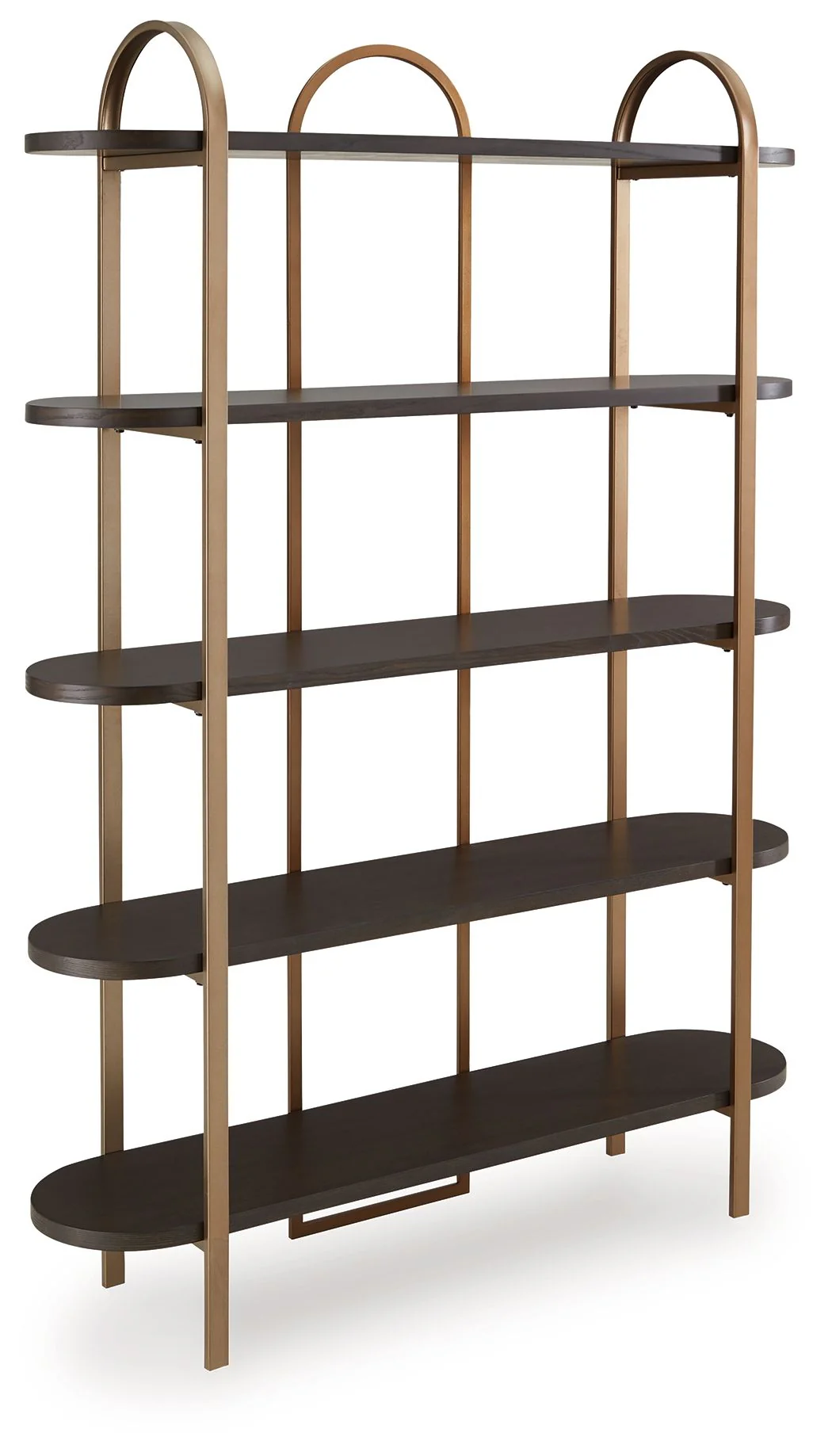 Brentmour - Bookcase - Brown / Gold Finish