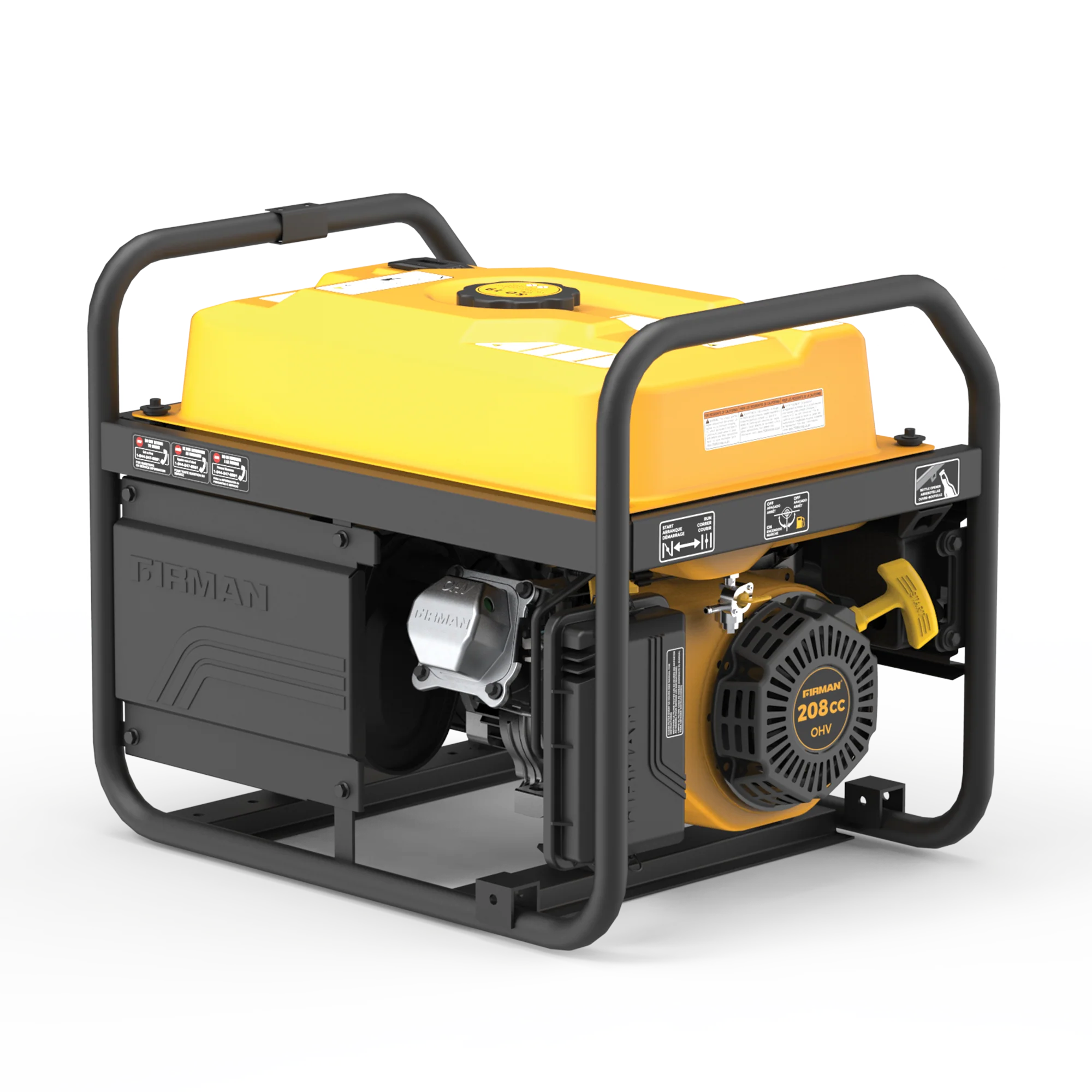 Gas Portable Generator 4550W Recoil Start 120/240V