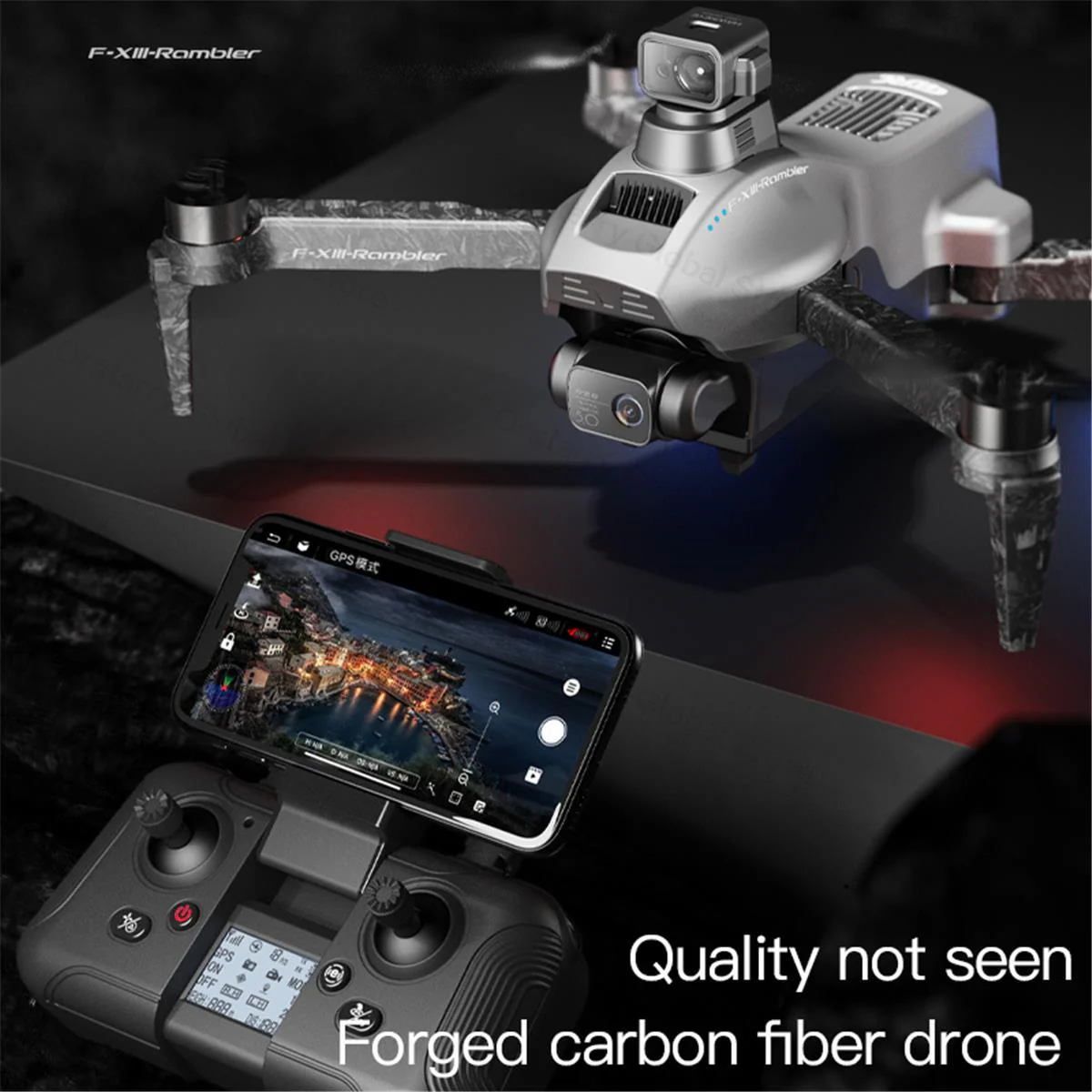 F13 Drone - 8K HD Camera 3Axis Gimbal Eis Anti Shake With GPS Repeater Brushless Motor Quadcopter RC Helicopter Toys Professional Camera Drone