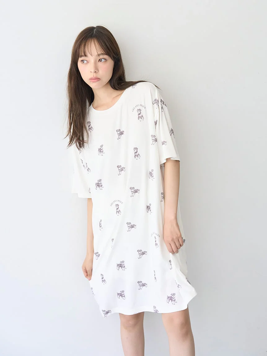 Summer Schnauzer Cut-and-sew Dress