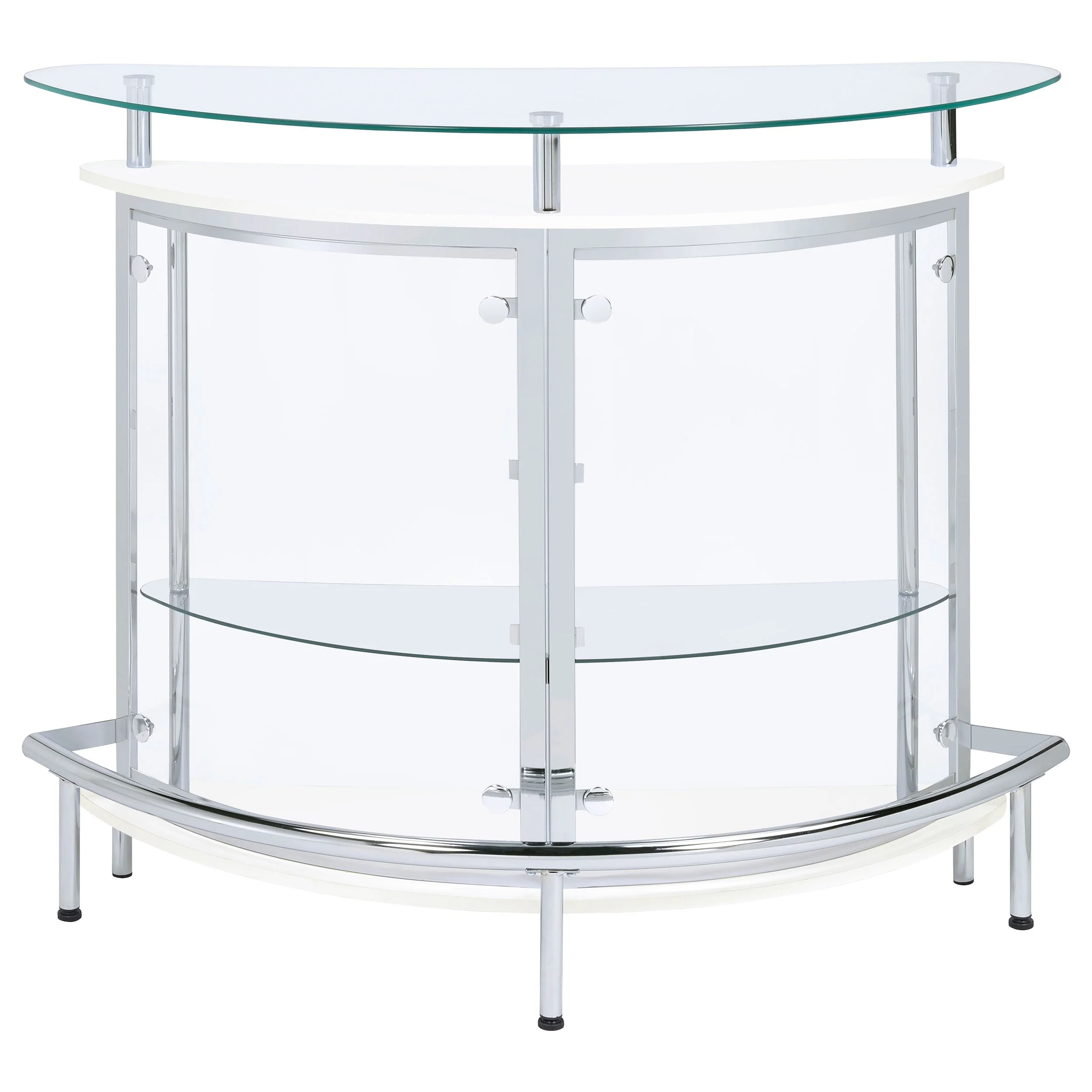 Amarillo Freestanding Glass Top Home Bar Wine Cabinet