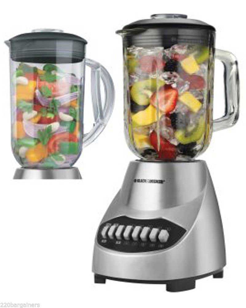 Black and Decker Blender *BONUS PLASTIC JAR* BDB10GPSS 220 Volts Blender