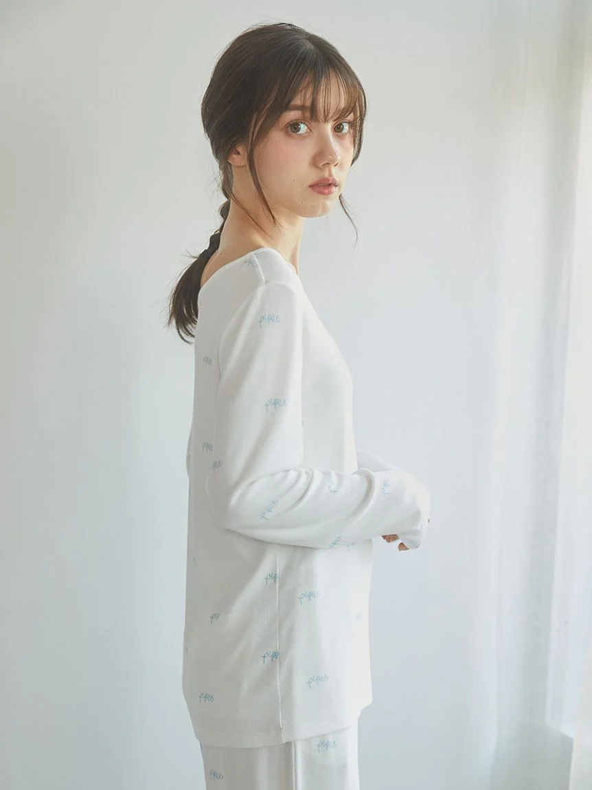 Motif 3-Pattern Long Sleeve T-Shirt