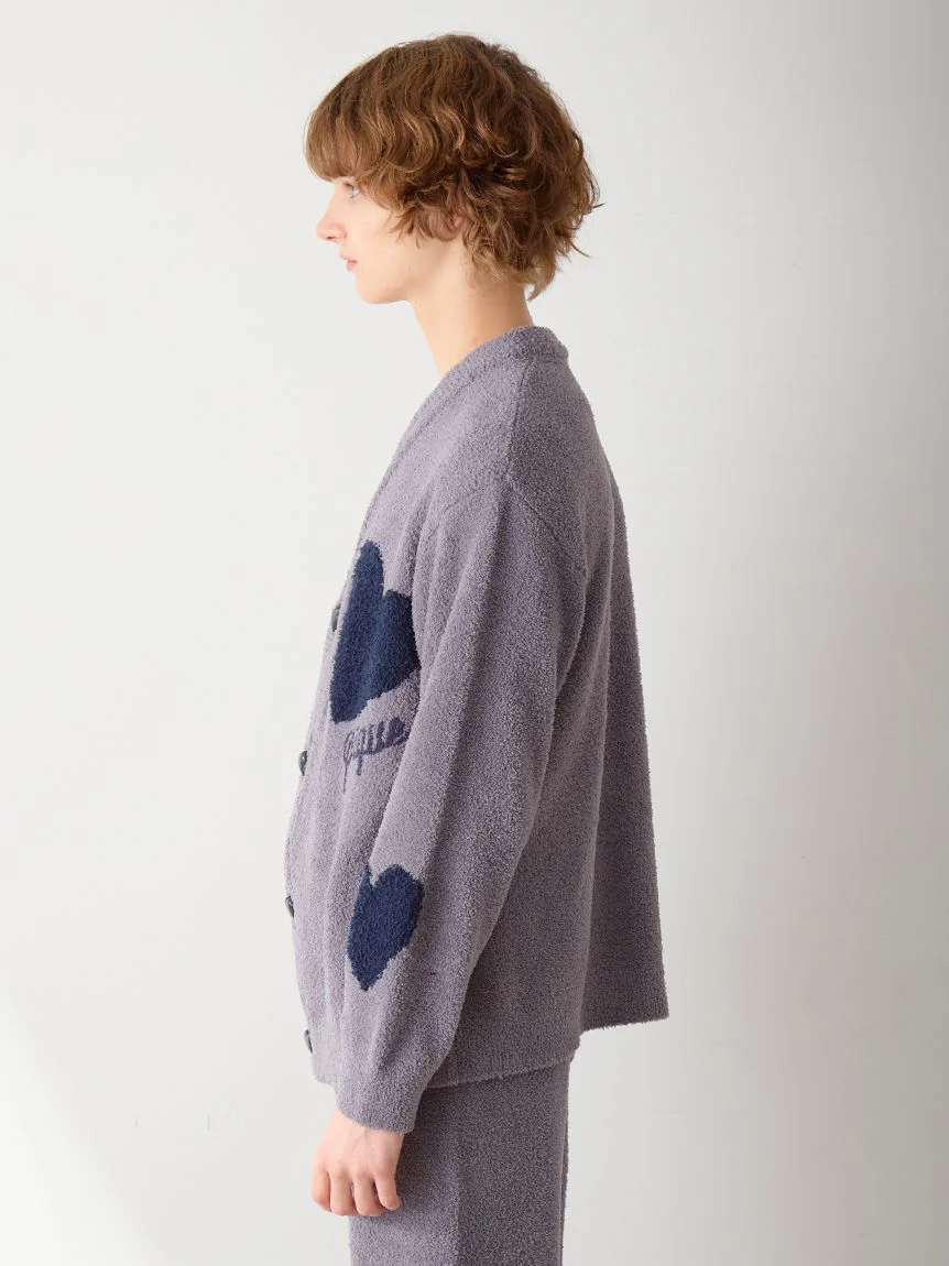 UNISEX Heart Jacquard Cardigan