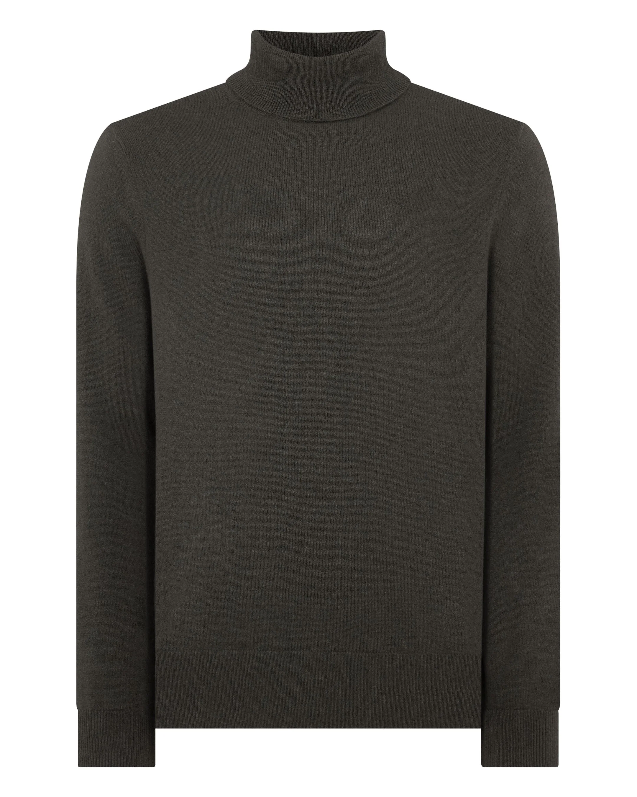 Men's Trafalgar Turtle Neck Cashmere Sweater Arabica Khaki Green