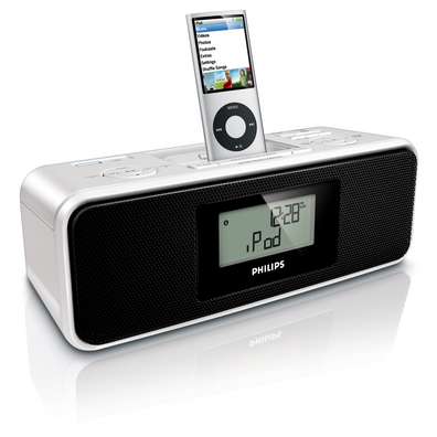 Philips DC200 220 Volt Docking Entertainment System Clock Radio