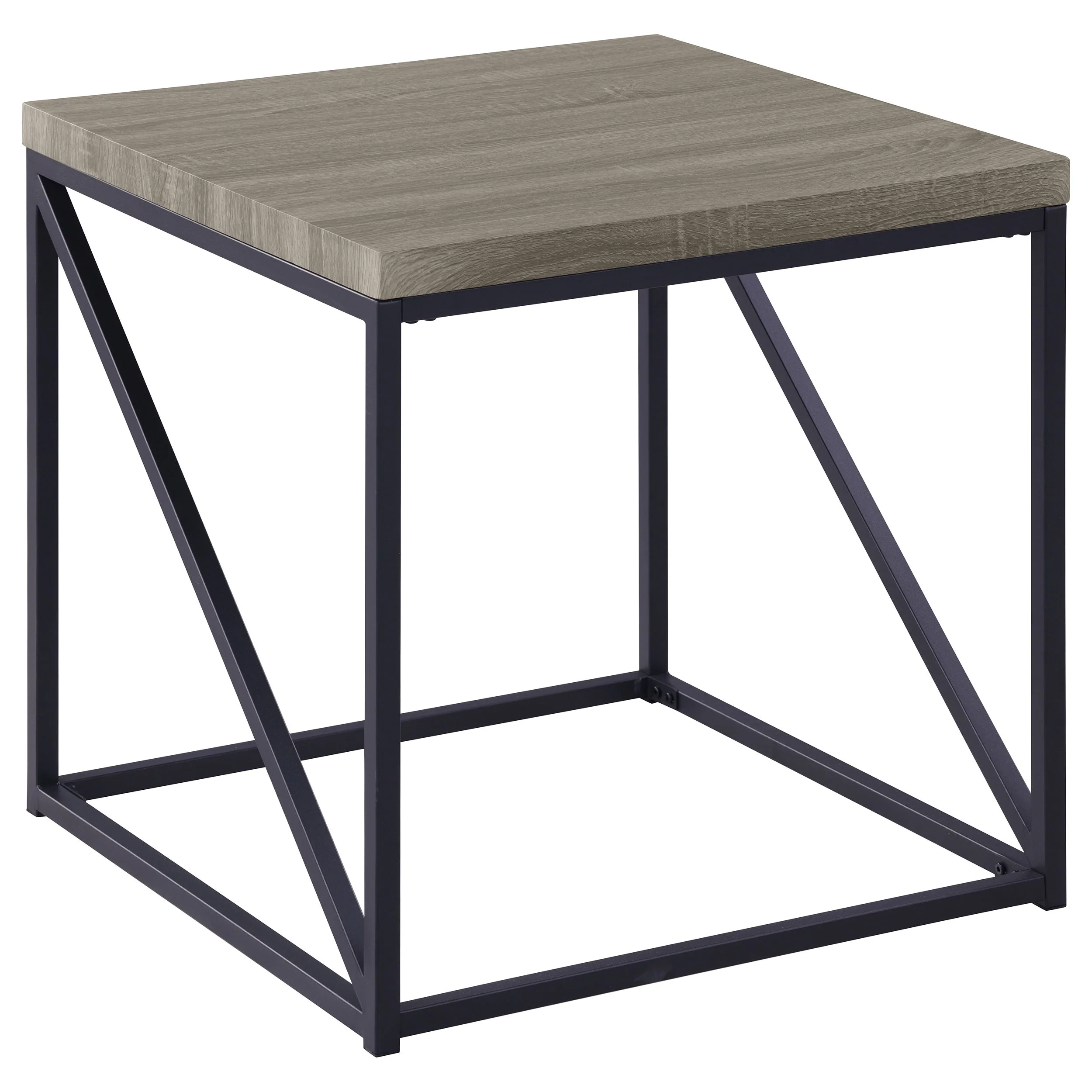 Birdie Square Engineered Wood End Table Sonoma Grey