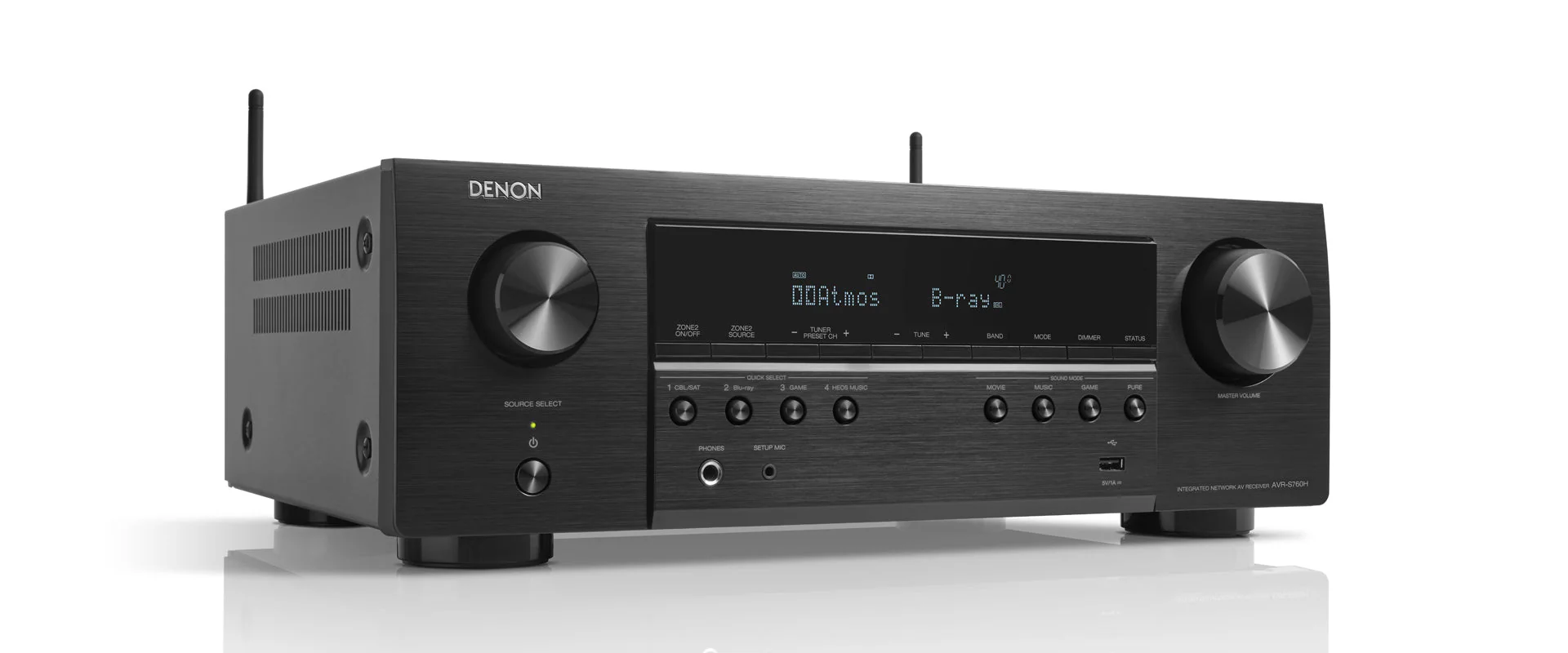 Denon AVR-S760H 220 volt av receiver amplifier 7.2 Ch 8k AV receiver with voice control and Heos Bluetooth