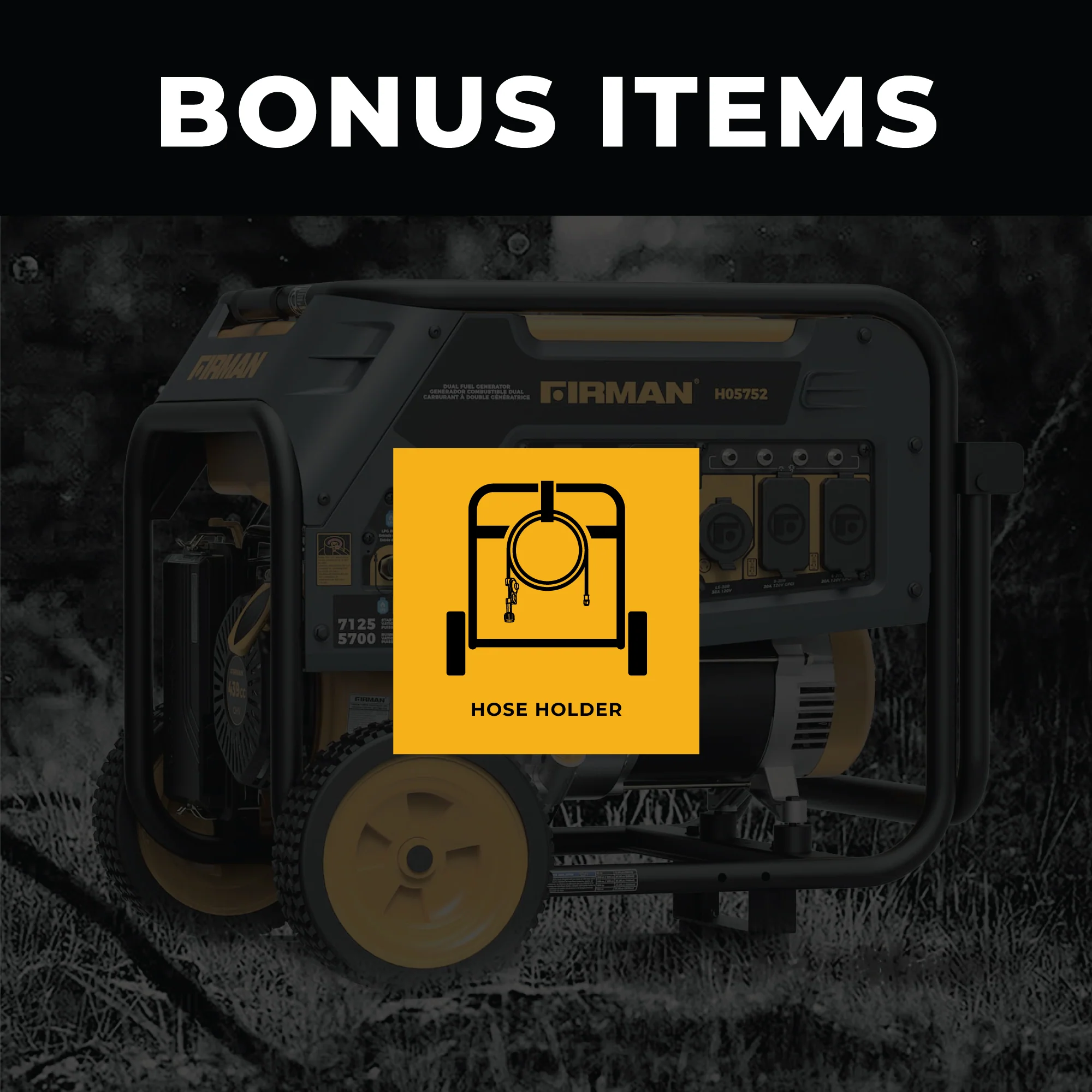 Dual Fuel 5700W Portable Generator Recoil Start 120/240V