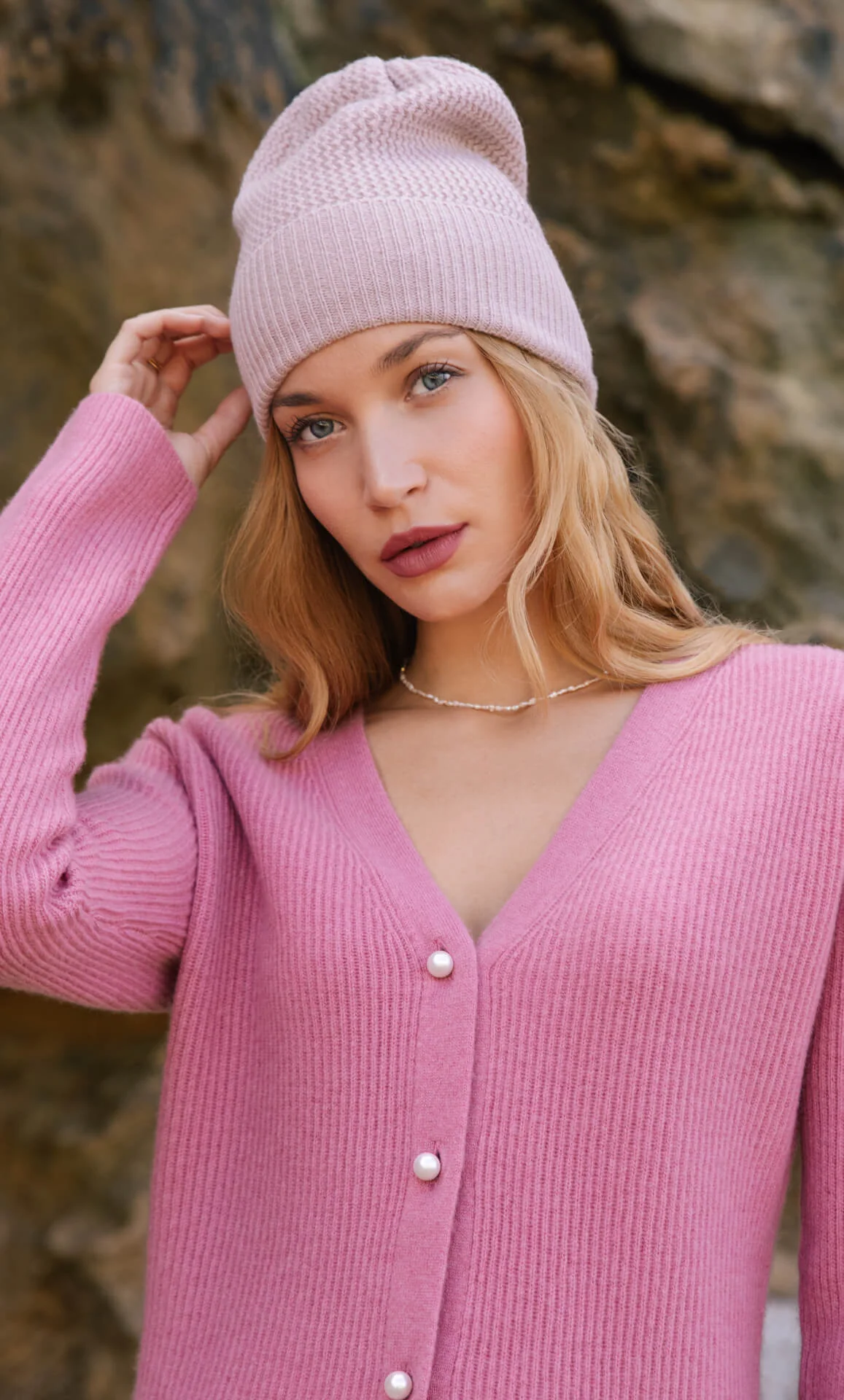 Wave Cashmere Beanie