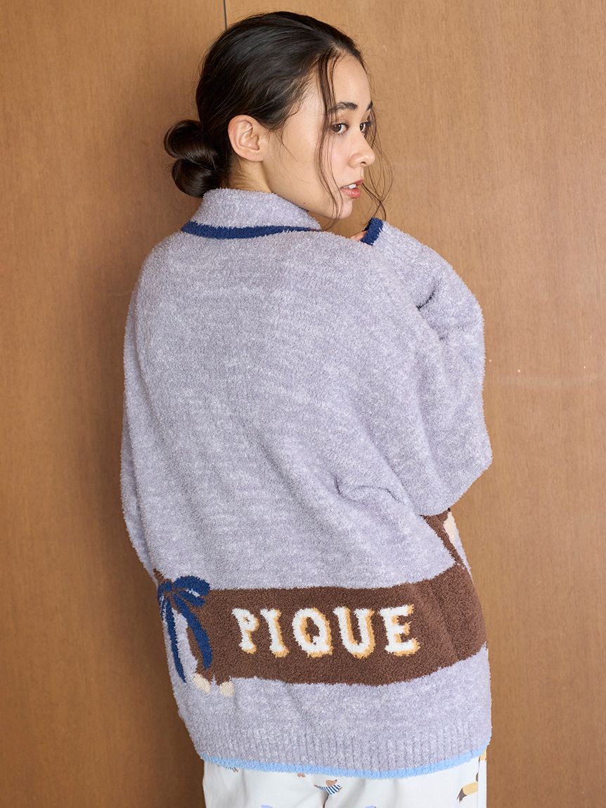 Baby Moco Dachshund Jacquard Cardigan