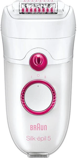 Braun 5185+FG1100 Silk Epil Epilator & Bikini Styler Pink & Gray 220-240 Volts