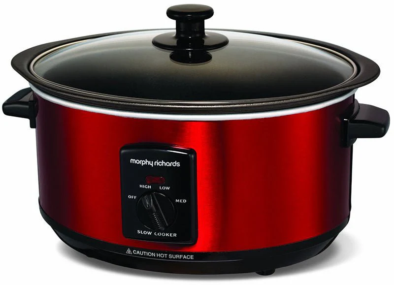 Morphy Richards 220 volt 240 volts Slow Cooker with Large 3.5 Liter capacity Red (48702-00)