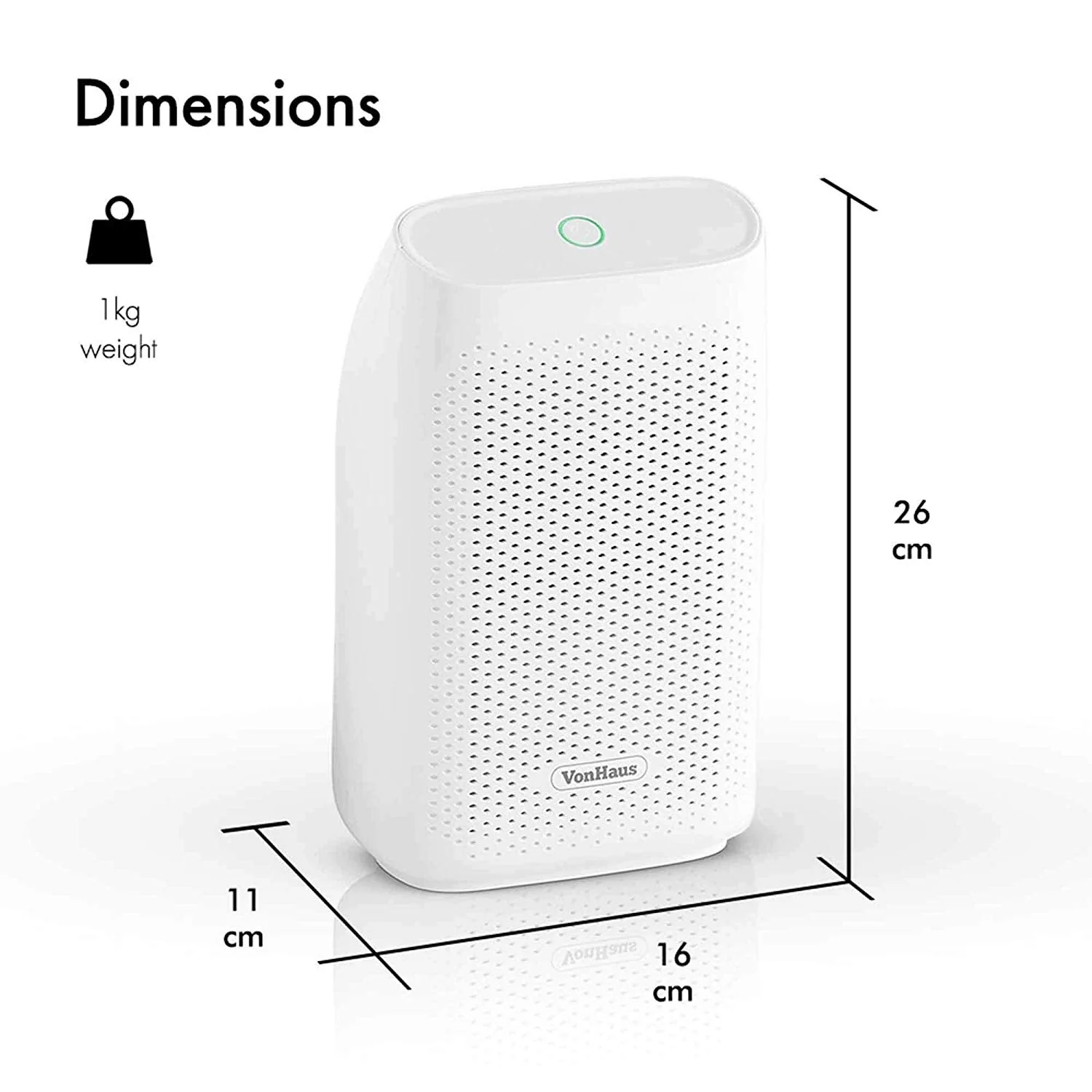 VonHaus 220 Volt mini Dehumidifier 220v 240 volts 2500147