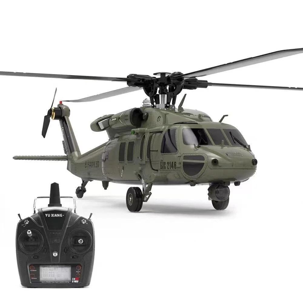 F09 RC Helicopter - 1:47 Scale Of The U.S. UH60-Black Hawk 6 Channels Flybarless Arobatic Professional Remote Control Toy Plane