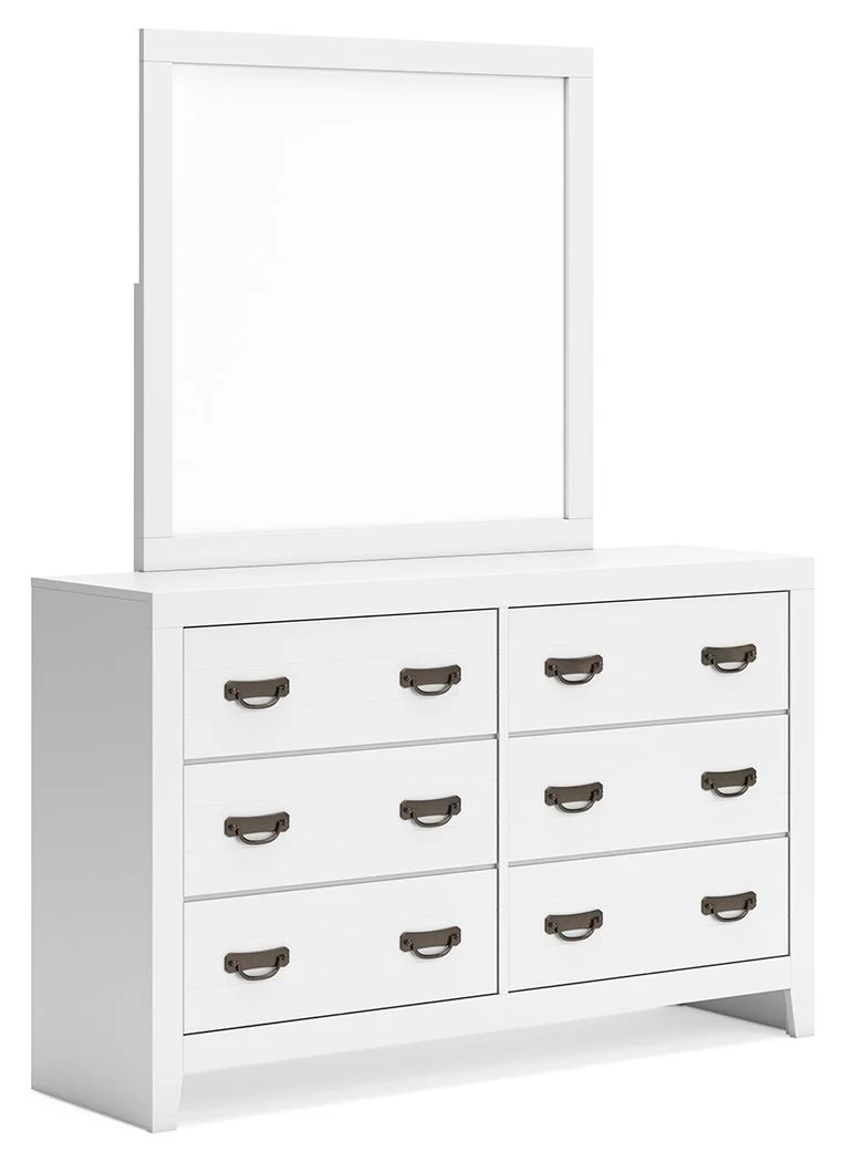 Binterglen - Dresser And Mirror - White