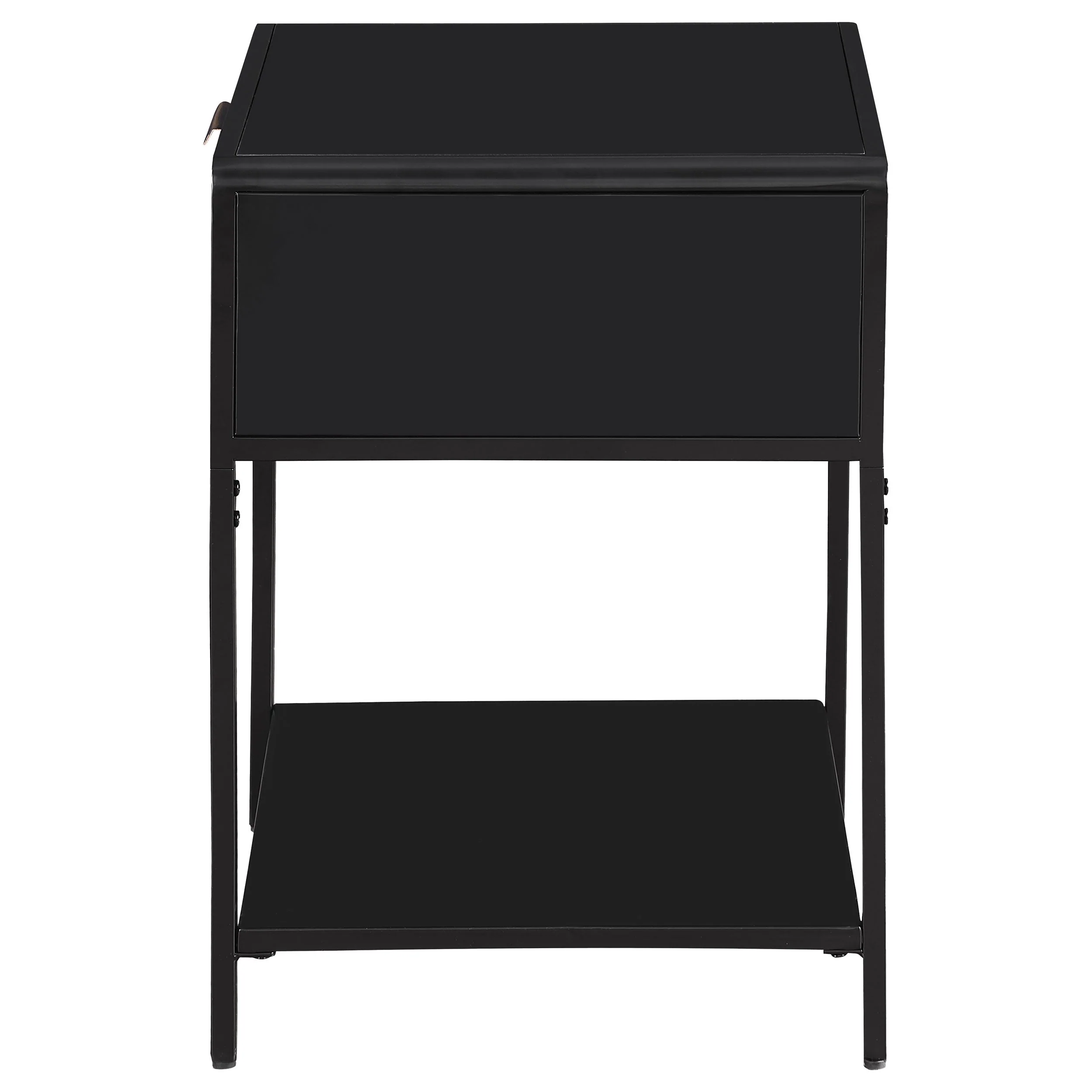 Amherst 1-drawer Radio Weave Cane Metal Bedside Table