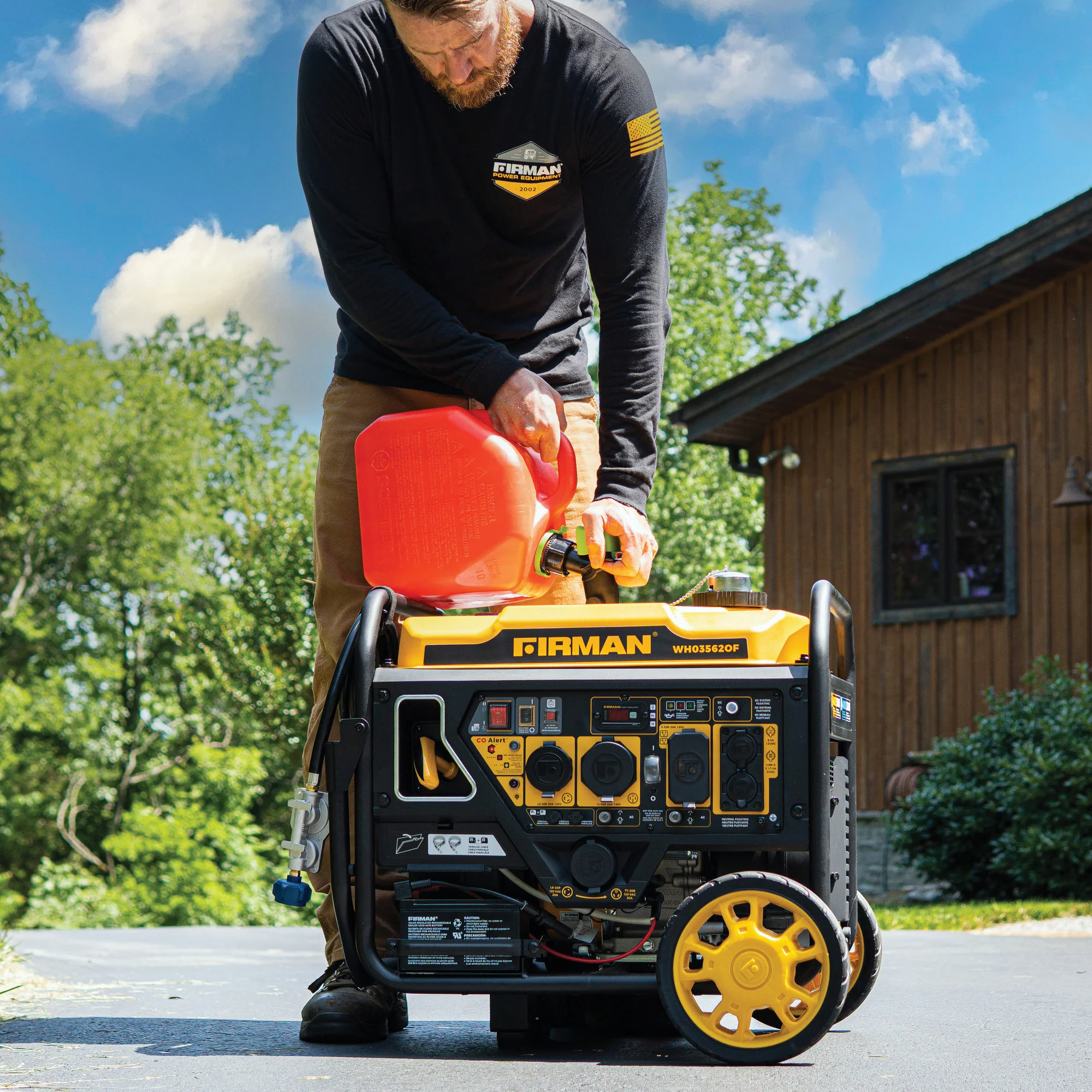 Dual Fuel Open Frame Inverter 4400W Electric Start with CO ALERT