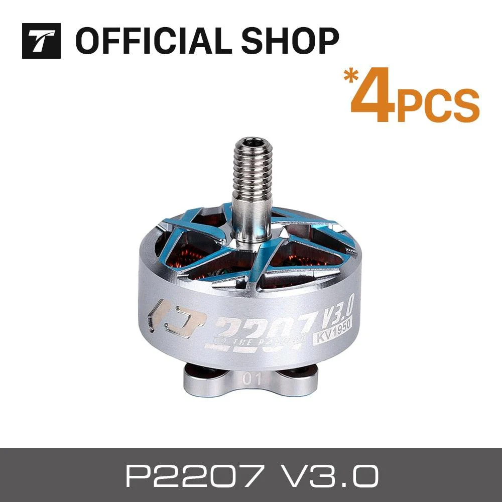4pcs T-motor PACER P2207 V3.0 - KV1750 KV1950 KV2080 KV2550 Powerful Brushless Outrunner Motor Freestyle For FPV RC Drone