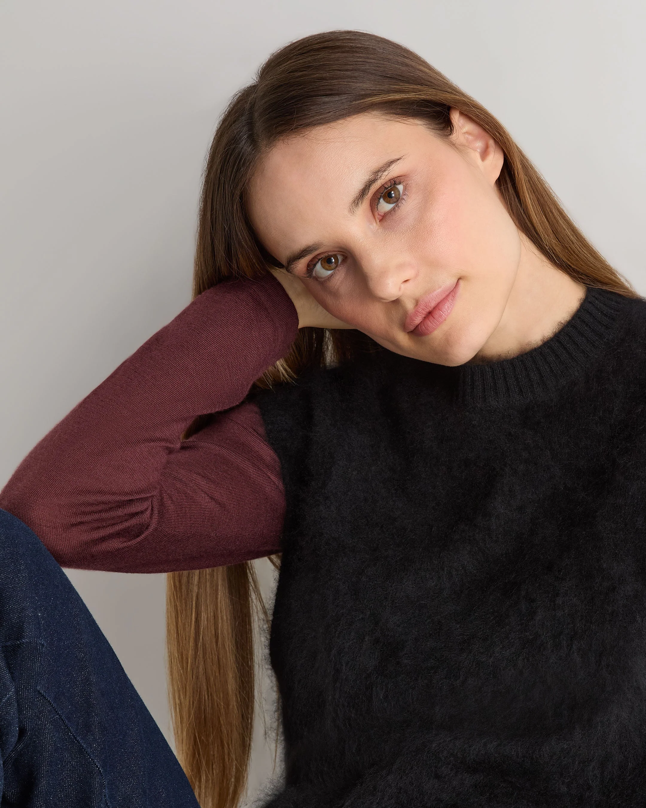 Women's Brushed Cashmere Tank Top Black