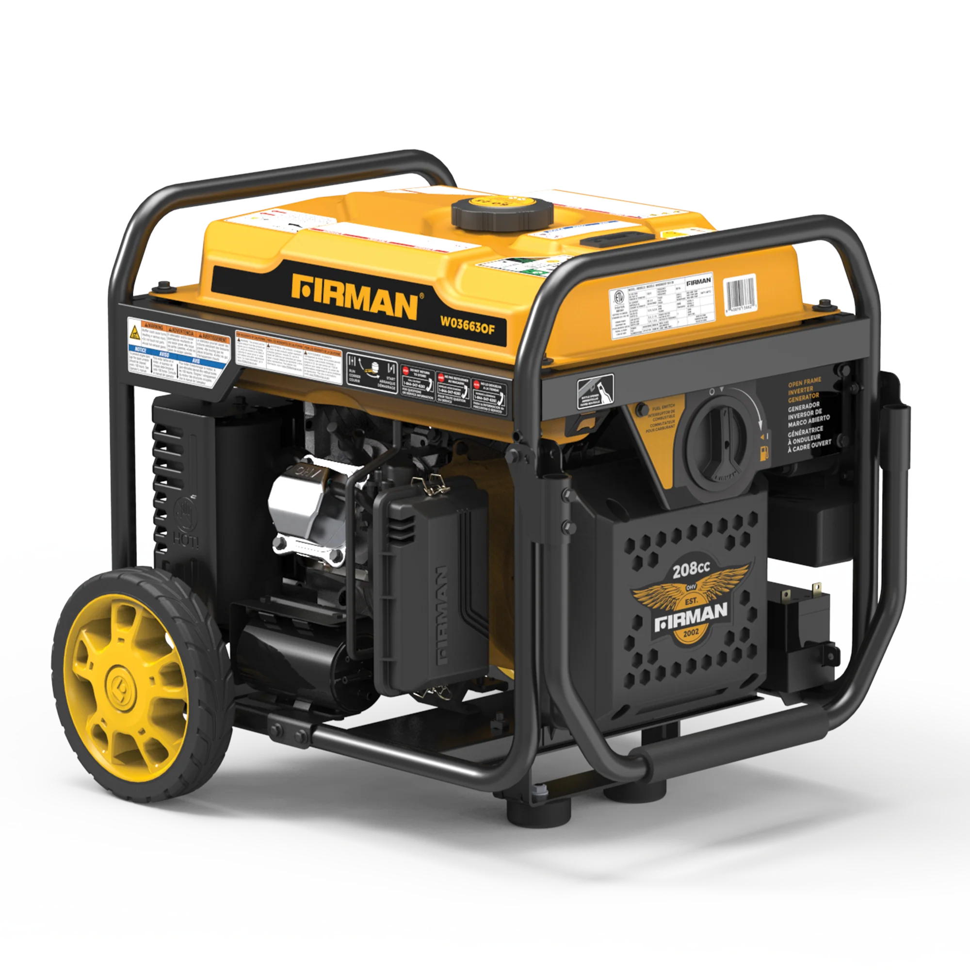 Inverter Open Frame Portable Generator 4500W Remote Start with CO Alert