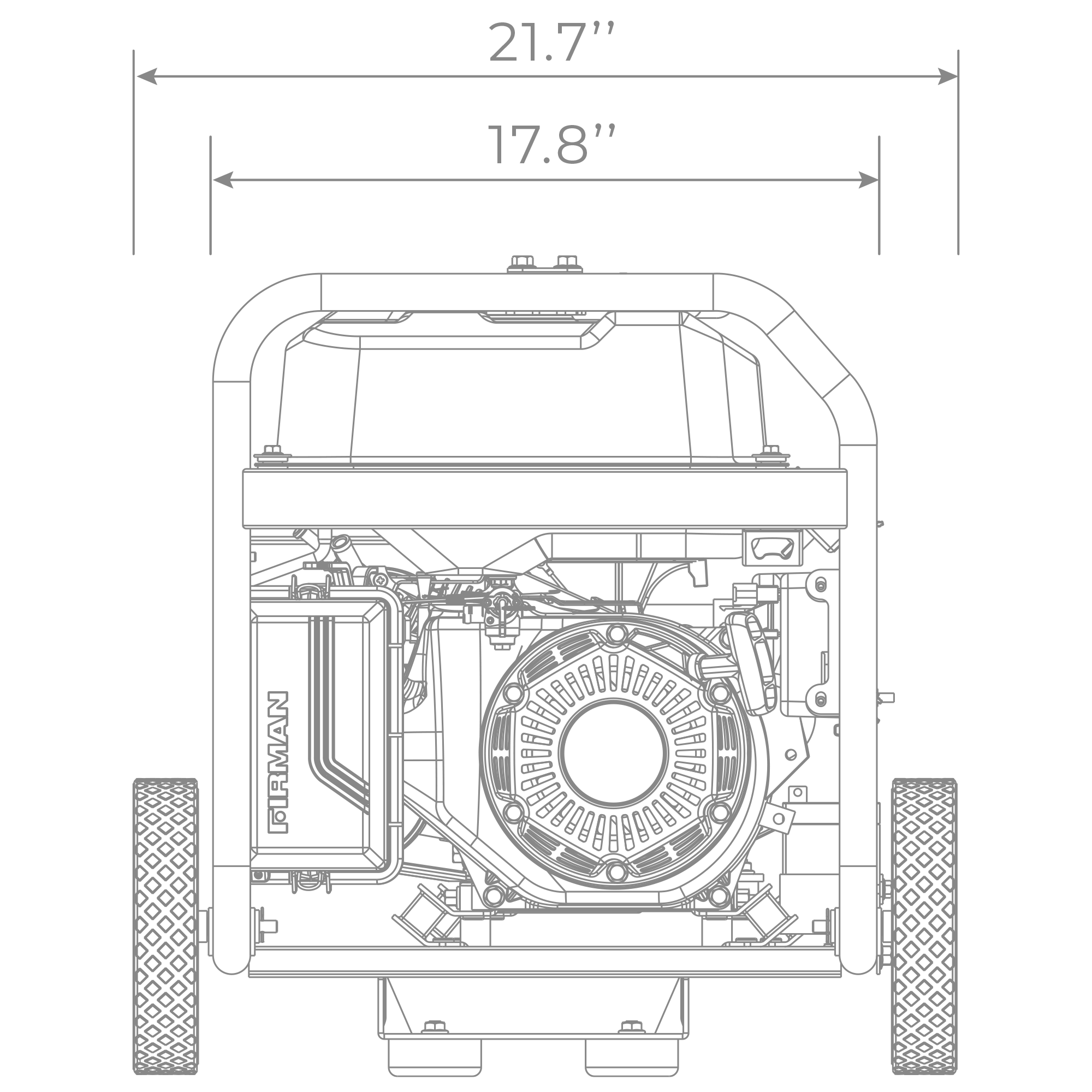 Gas Portable Generator 4550W Recoil Start 120/240V