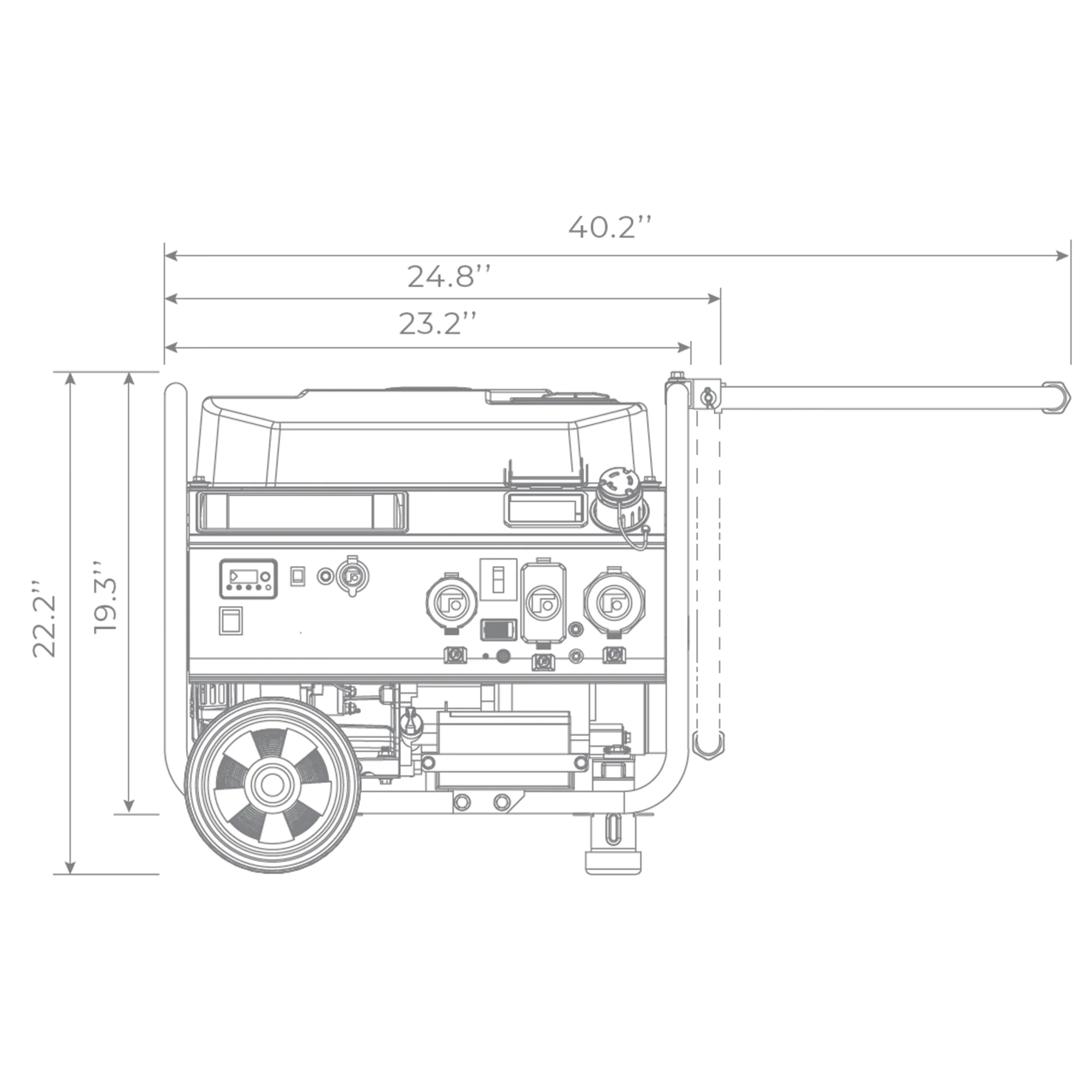 Gas Portable Generator 4550W Remote Start 120/240V