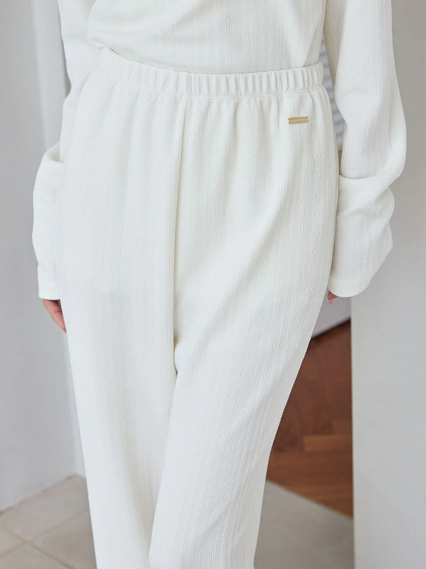 Heart Aran Cut-and-sew Pants