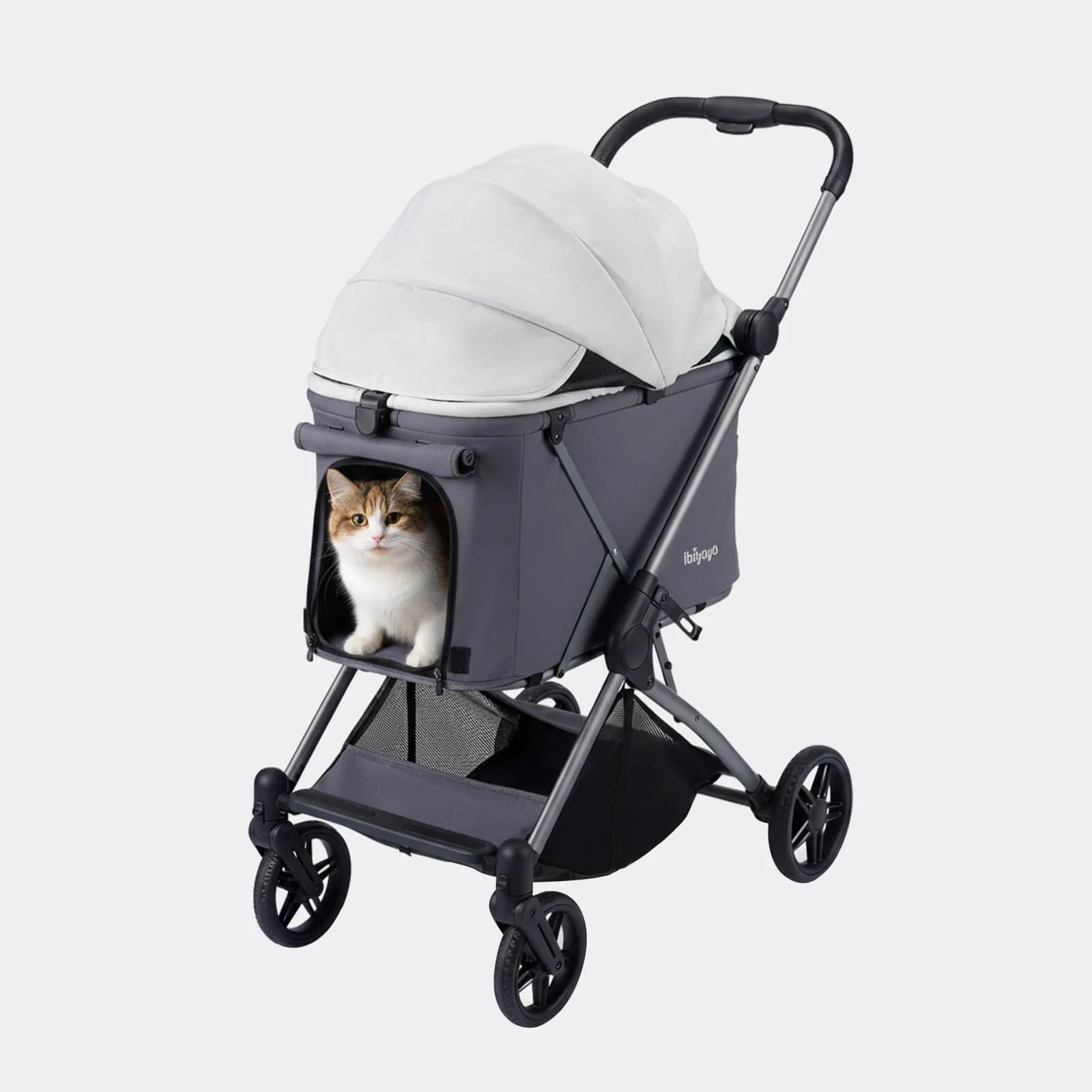 Maxi Deep Carriage Pet Stroller with Puncture-Free EVA-Rubber Wheels