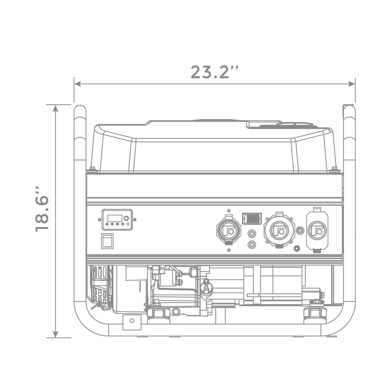 Gas Portable Generator 4550W Recoil Start 120/240V