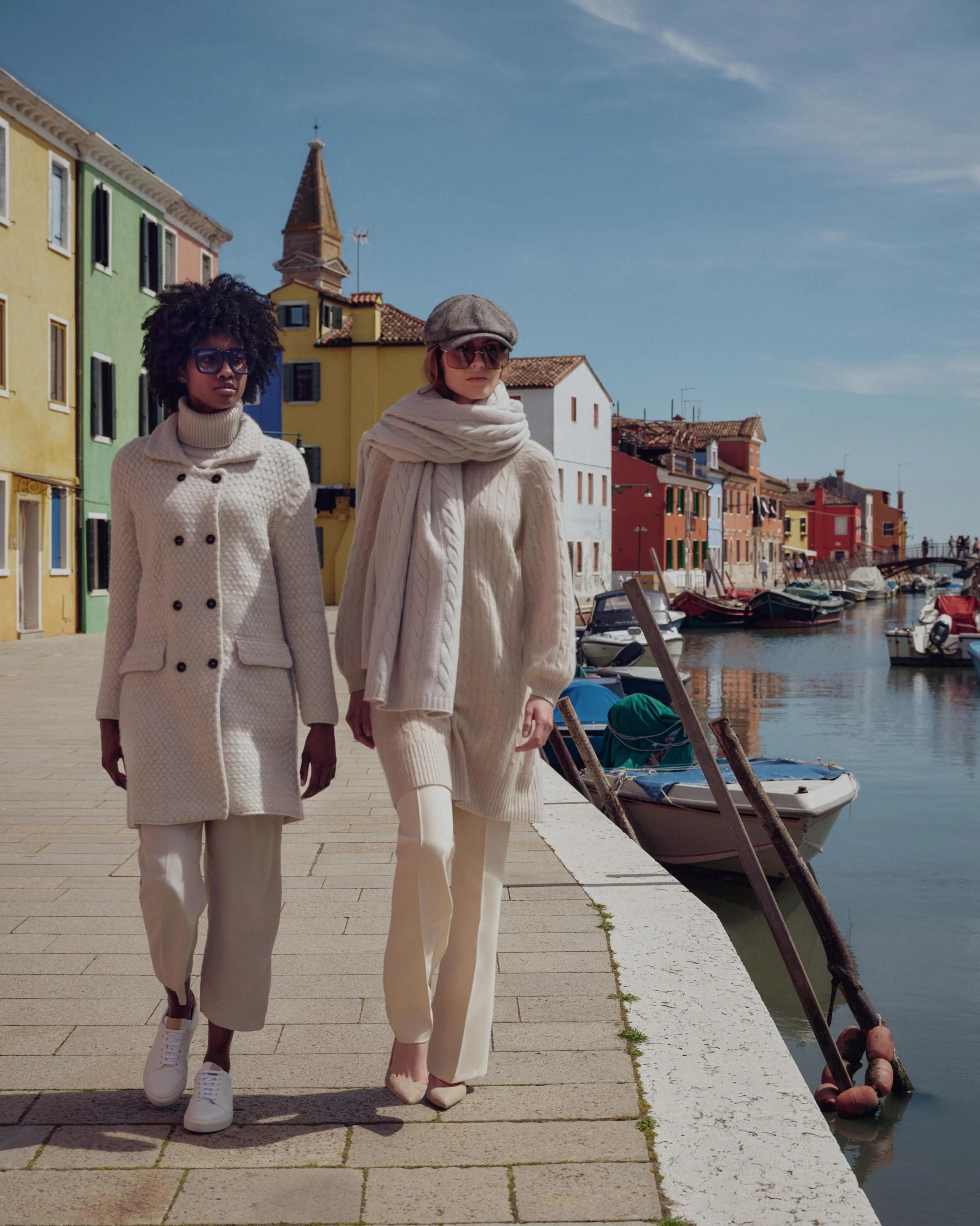 Women's Hazel Chunky Turtle Neck Cashmere Sweater Snow Grey