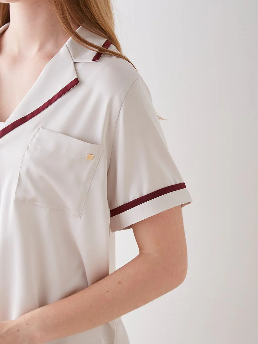 Lined Satin Sleep Shirt