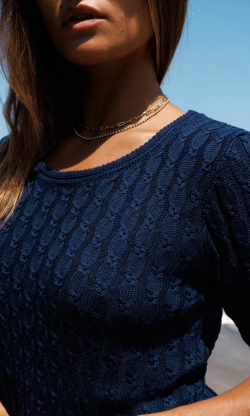 Cassandra Cable Sweater - Silk & Cashmere