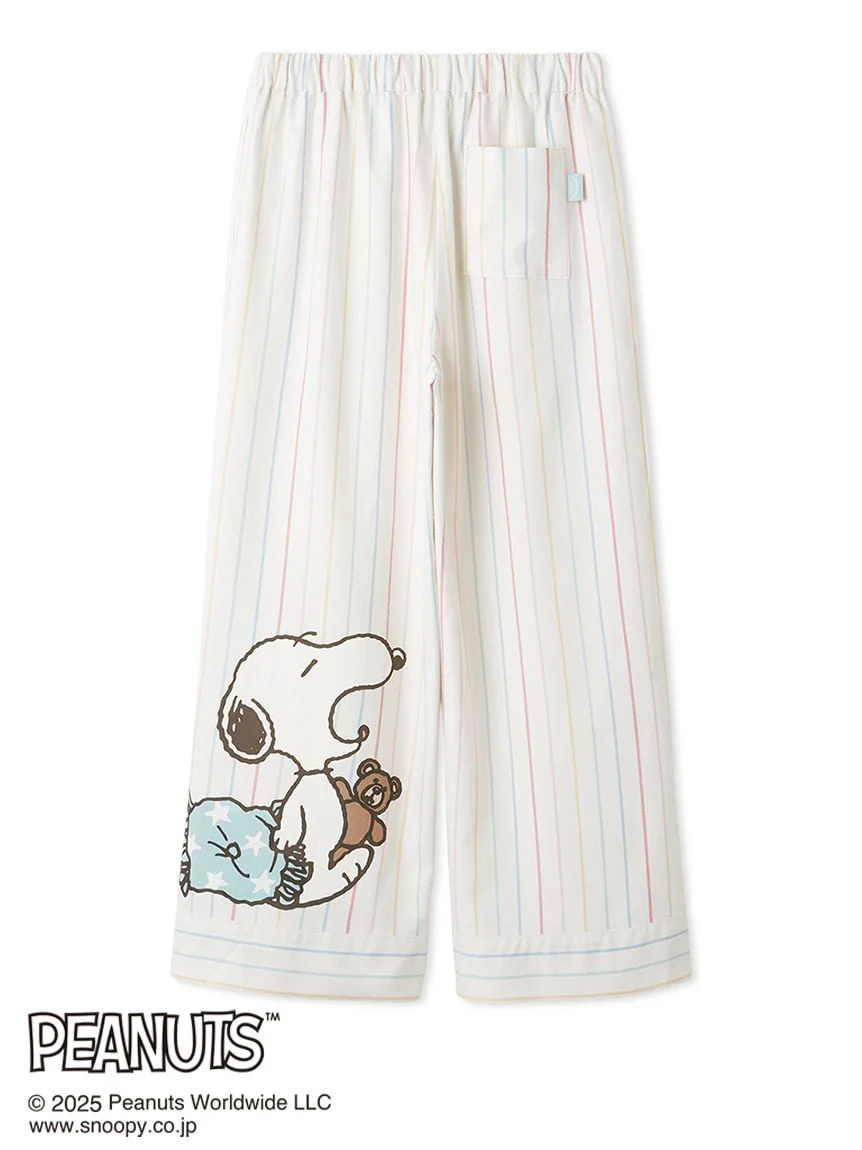[PEANUTS] Original Art Rainbow Stripe Flannel Pants