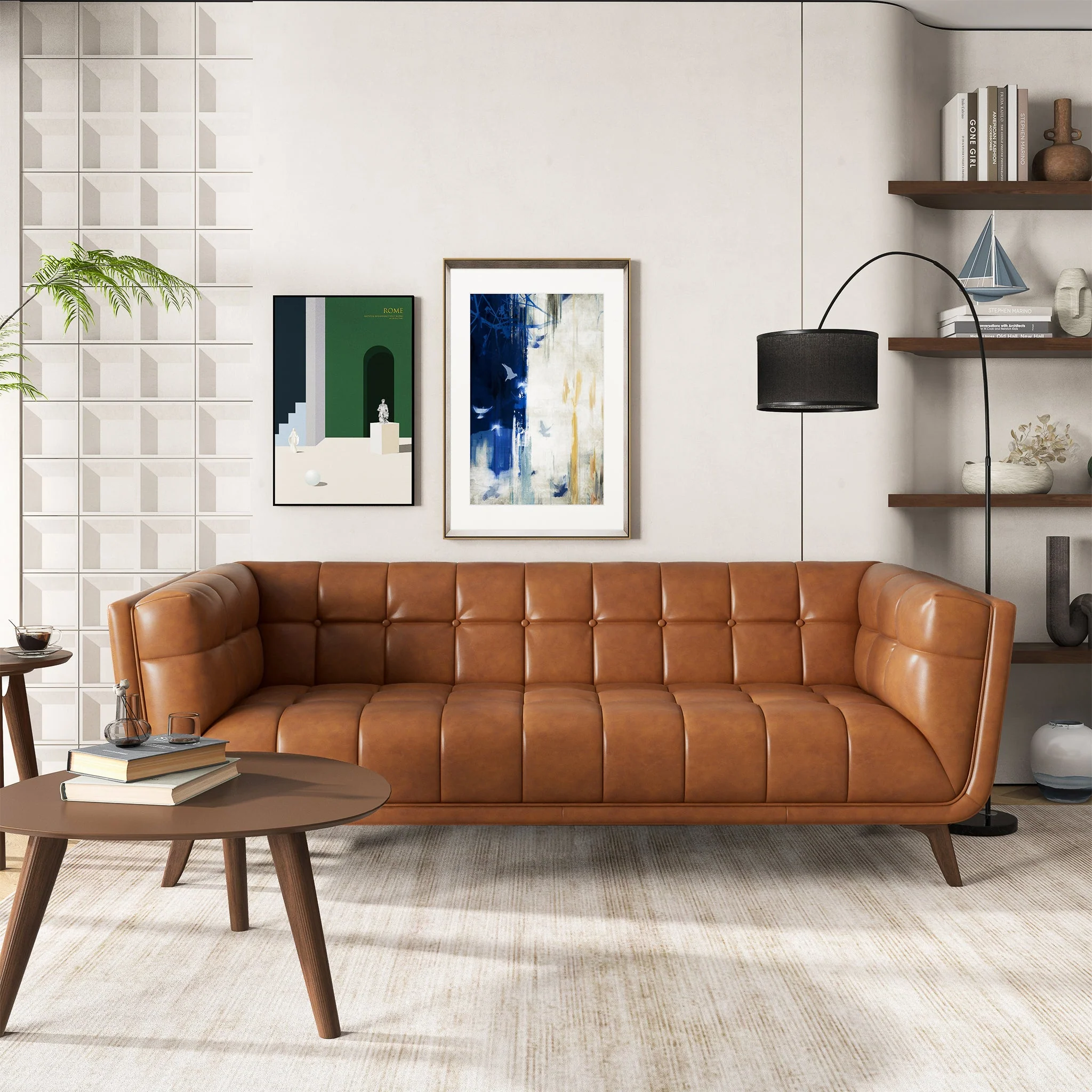 Addison Leather Sofa (84