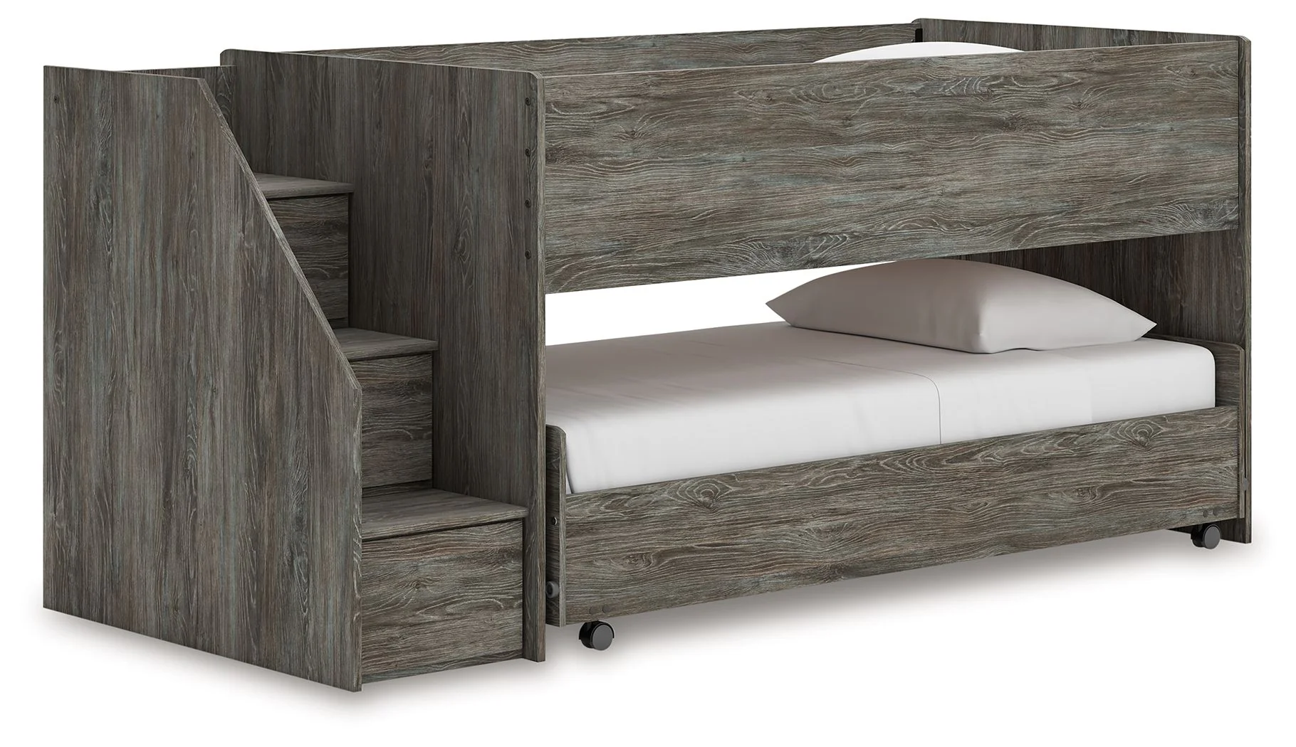 Frandern - Twin Over Twin Loft Bed - Gray