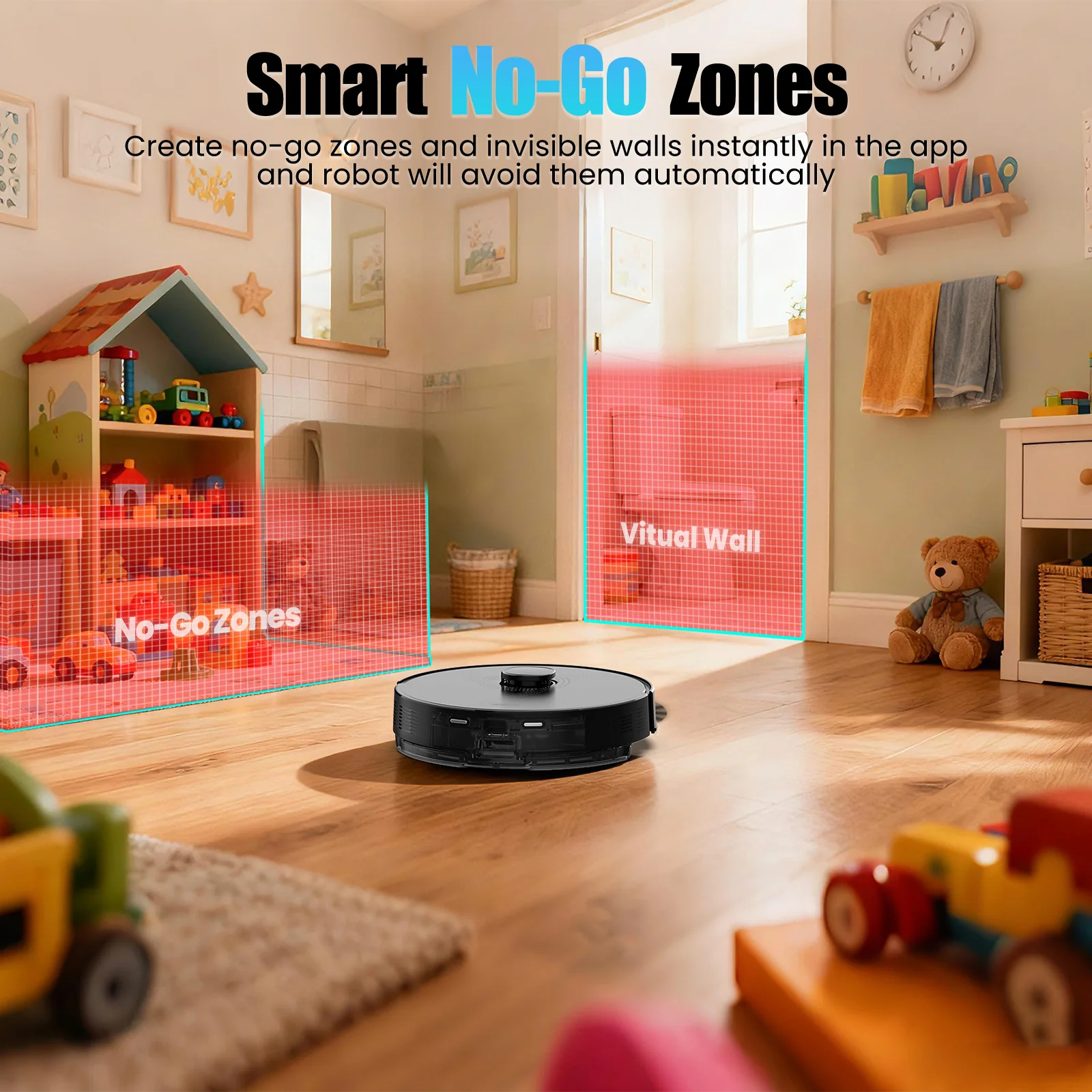 Airrobo Q20+ Robot Vacuum and Mop Self emptying& Refilling,Precision Navigation,Multi-Surface, Pet Friendly