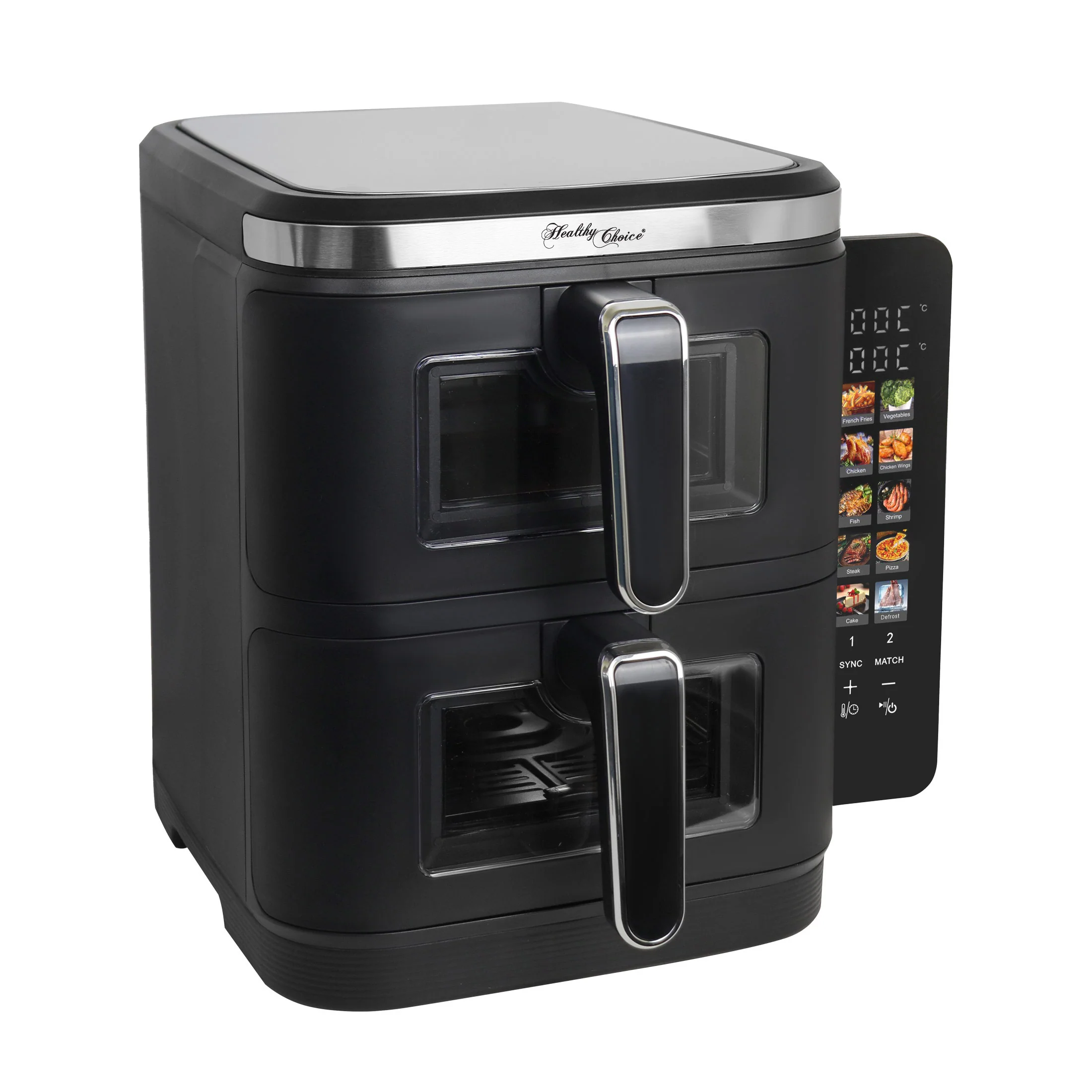 11L Dual Zone Vertical Air Fryer with Foldable Colour Screen