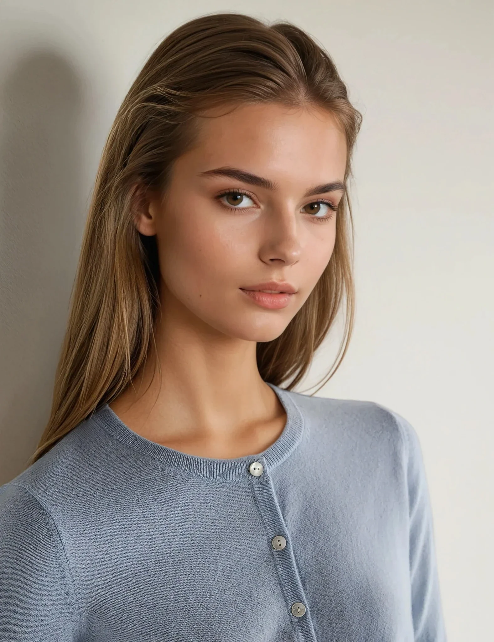 Women's Ivy Cropped Cashmere Cardigan Sea Mist Blue