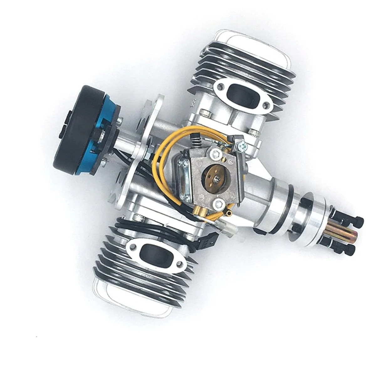 DLE60 60CC Twin Gasoline Engine UAV power system W/Electronic Igniton Muffler For RC Airplane