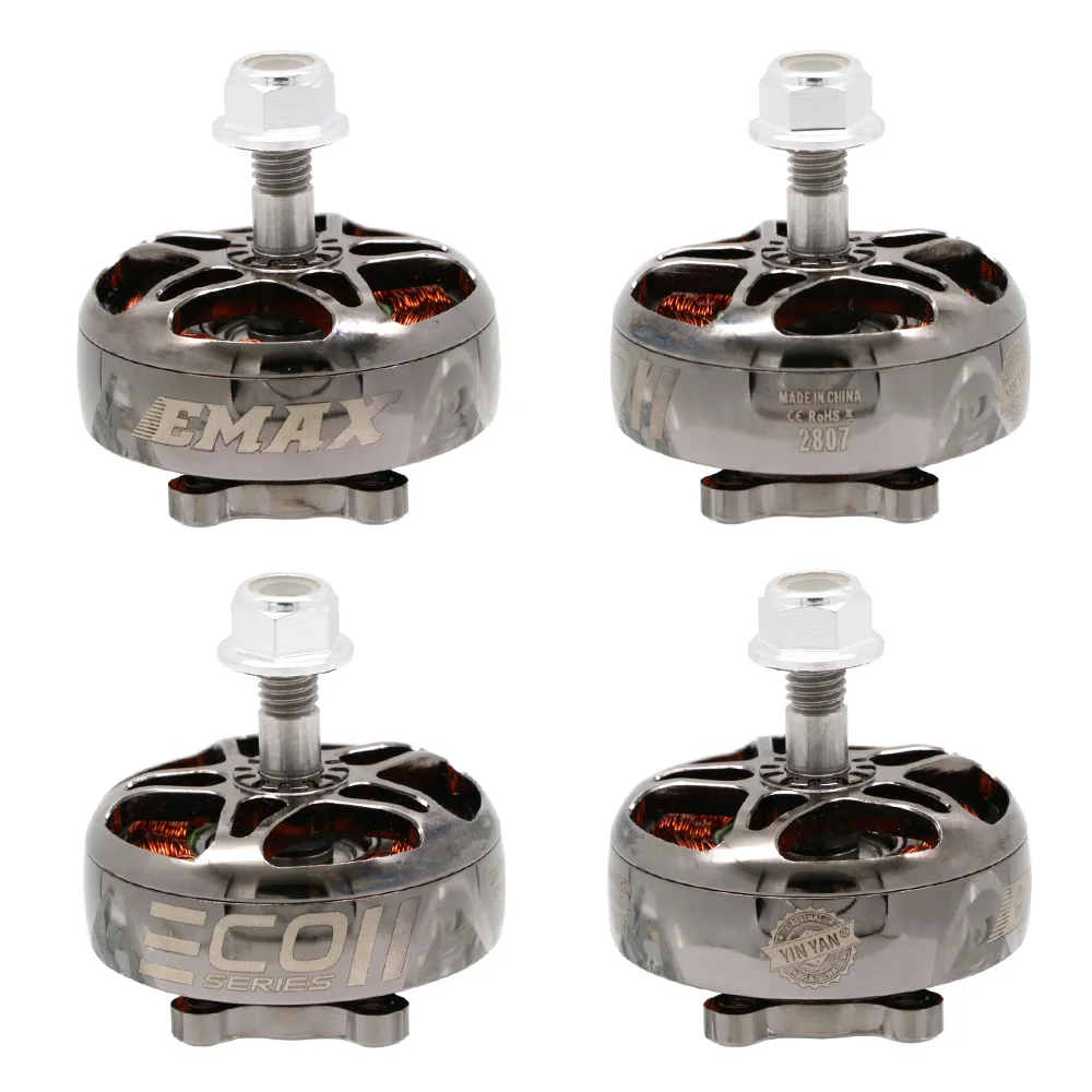 4pcs EMAX ECO II 2807 1300KV 6S Brushless Motors for 7-Inch FPV Racing Drone