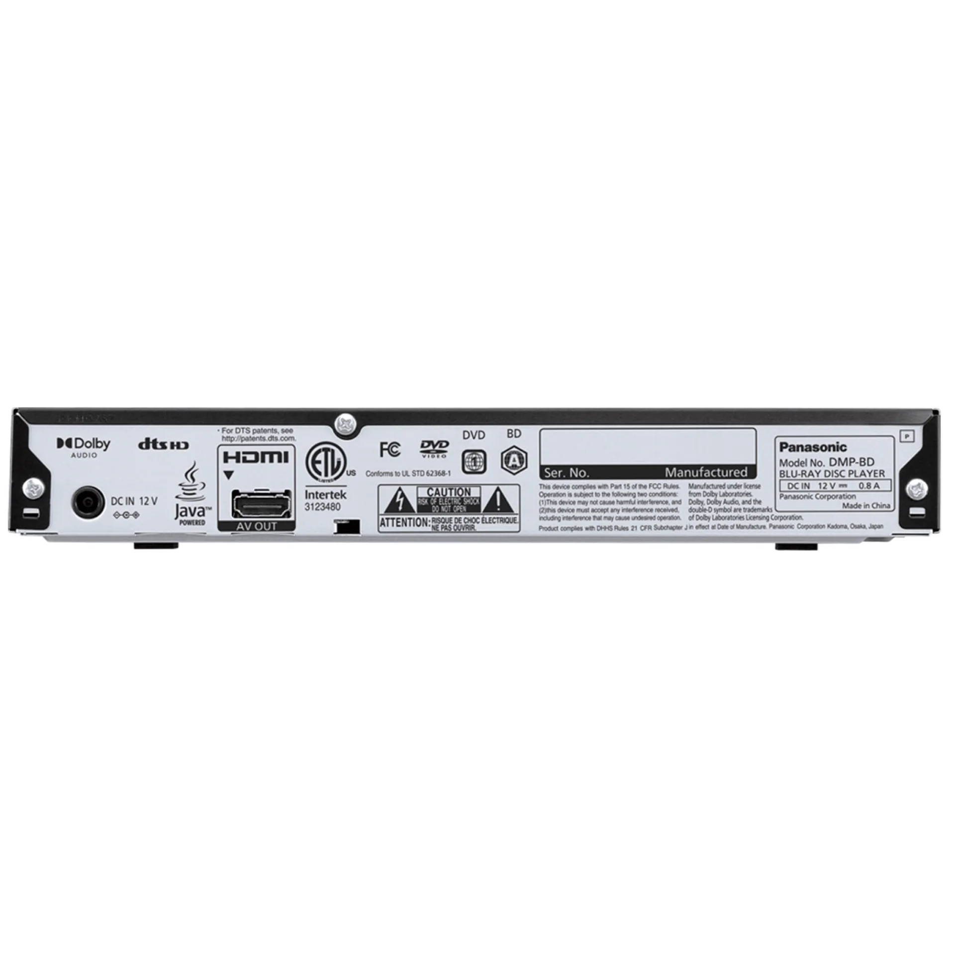 Panasonic DMP-BD Region Free Blu-ray player